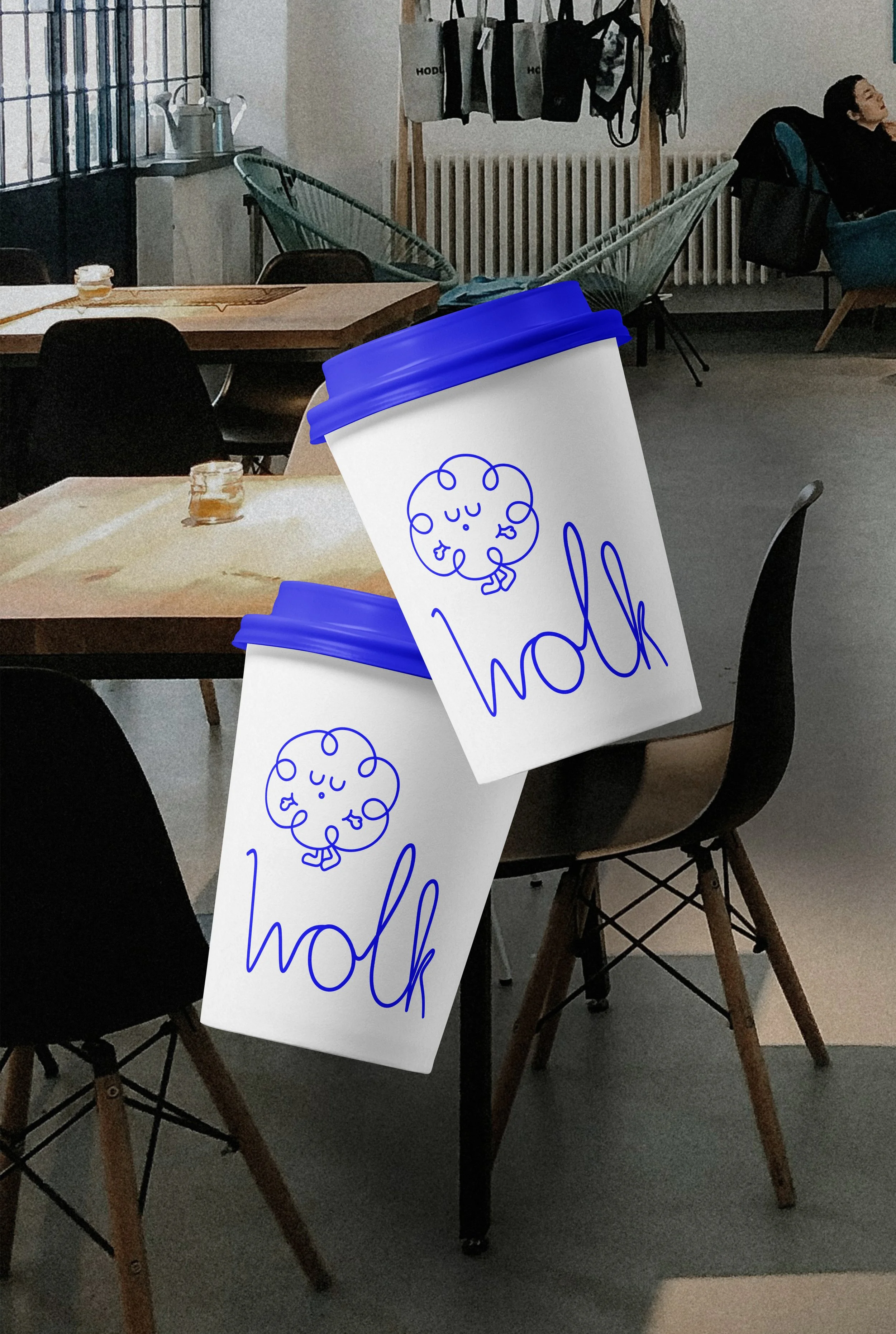 Koffiebekers ontwerp drukwerk