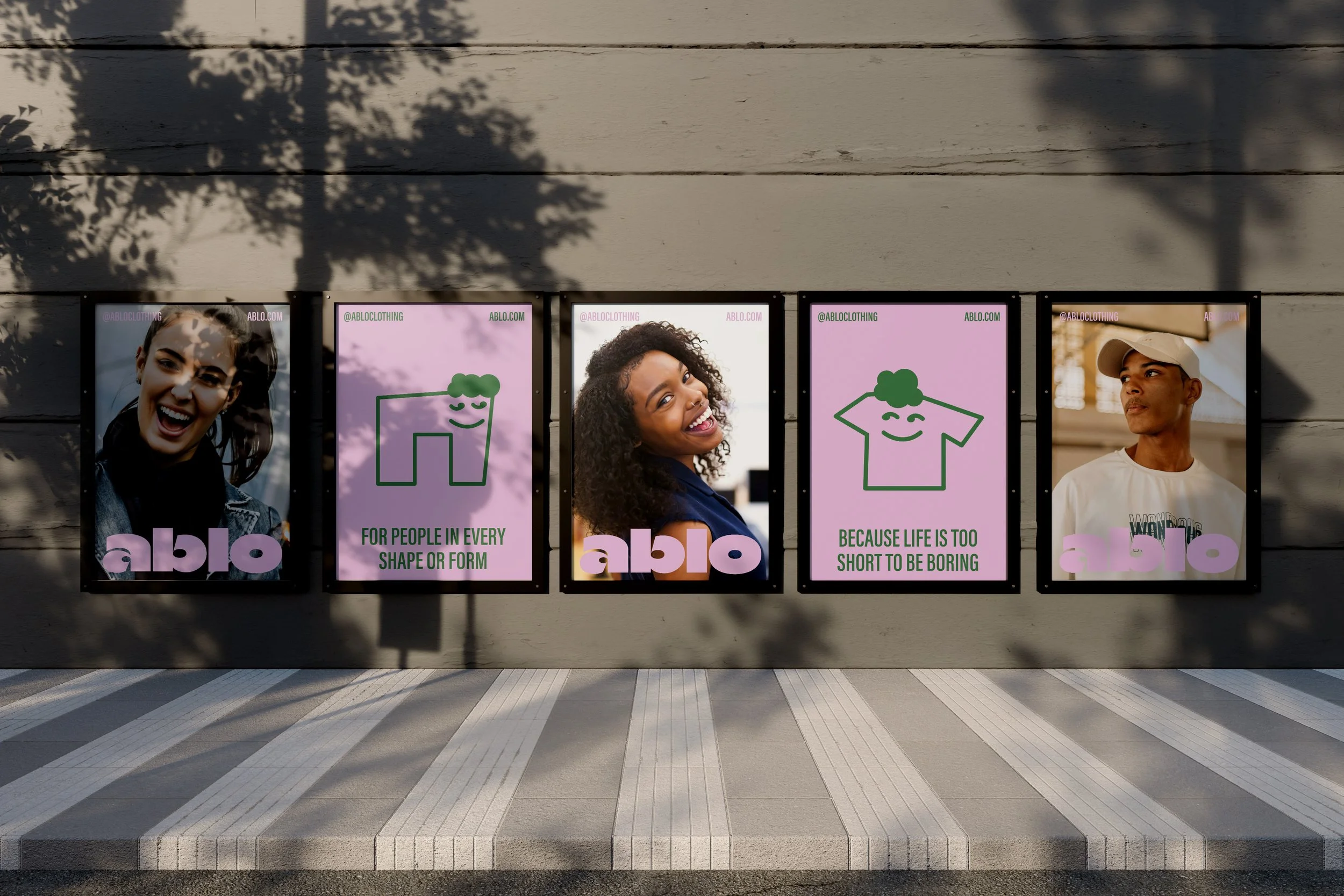 Posters van visuele identiteit design