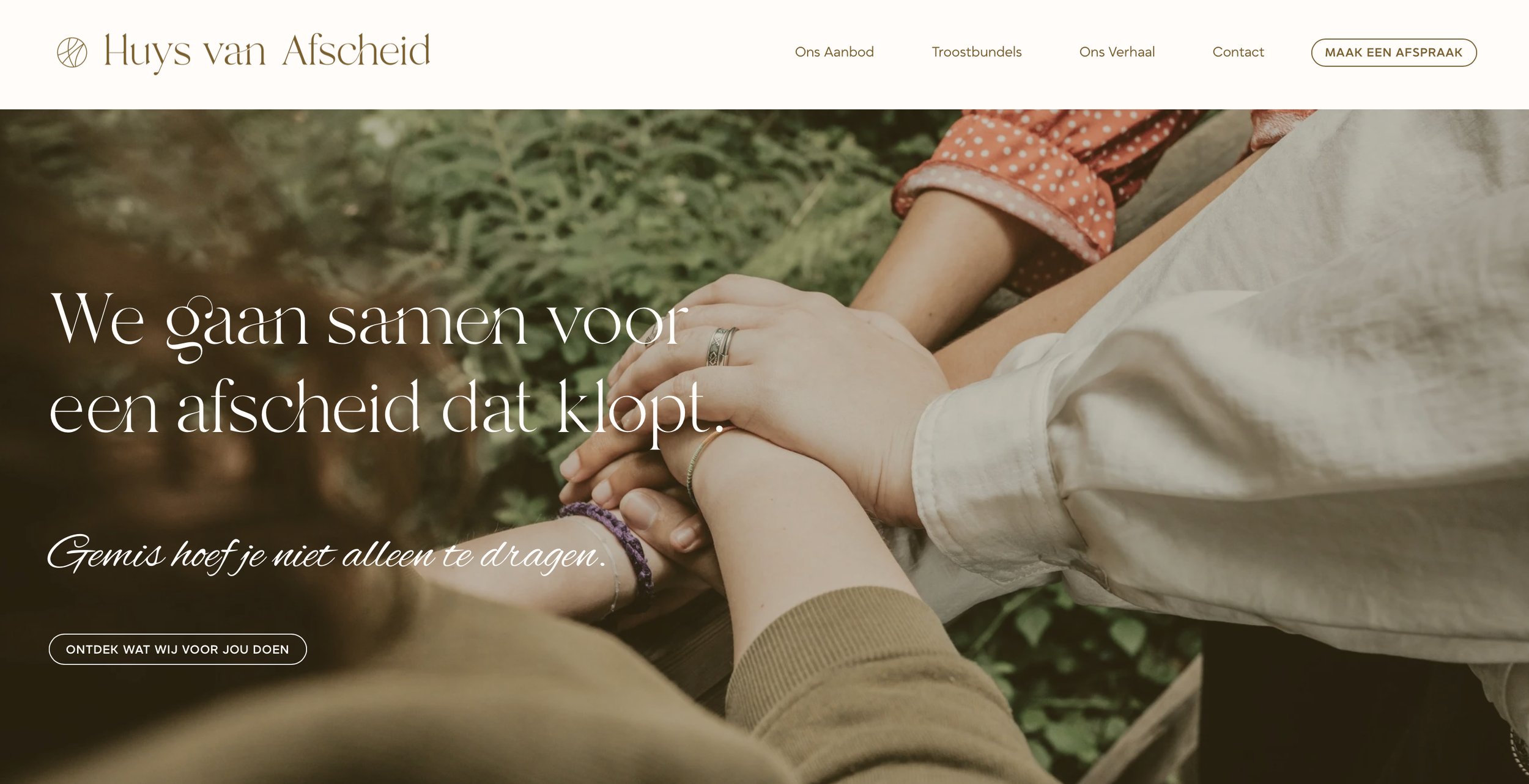 Website Huys van Afscheid
