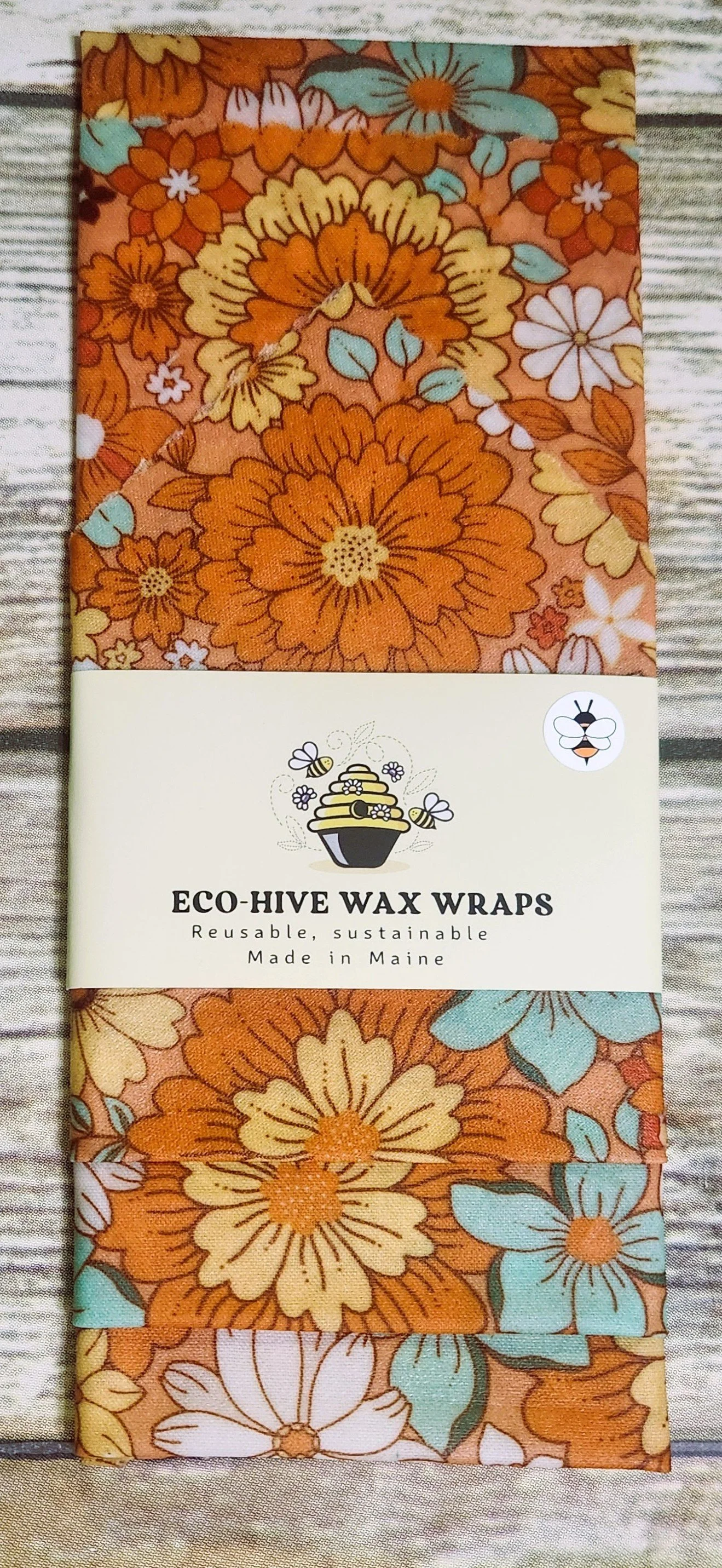 Retro Orange Flower Lunch pack