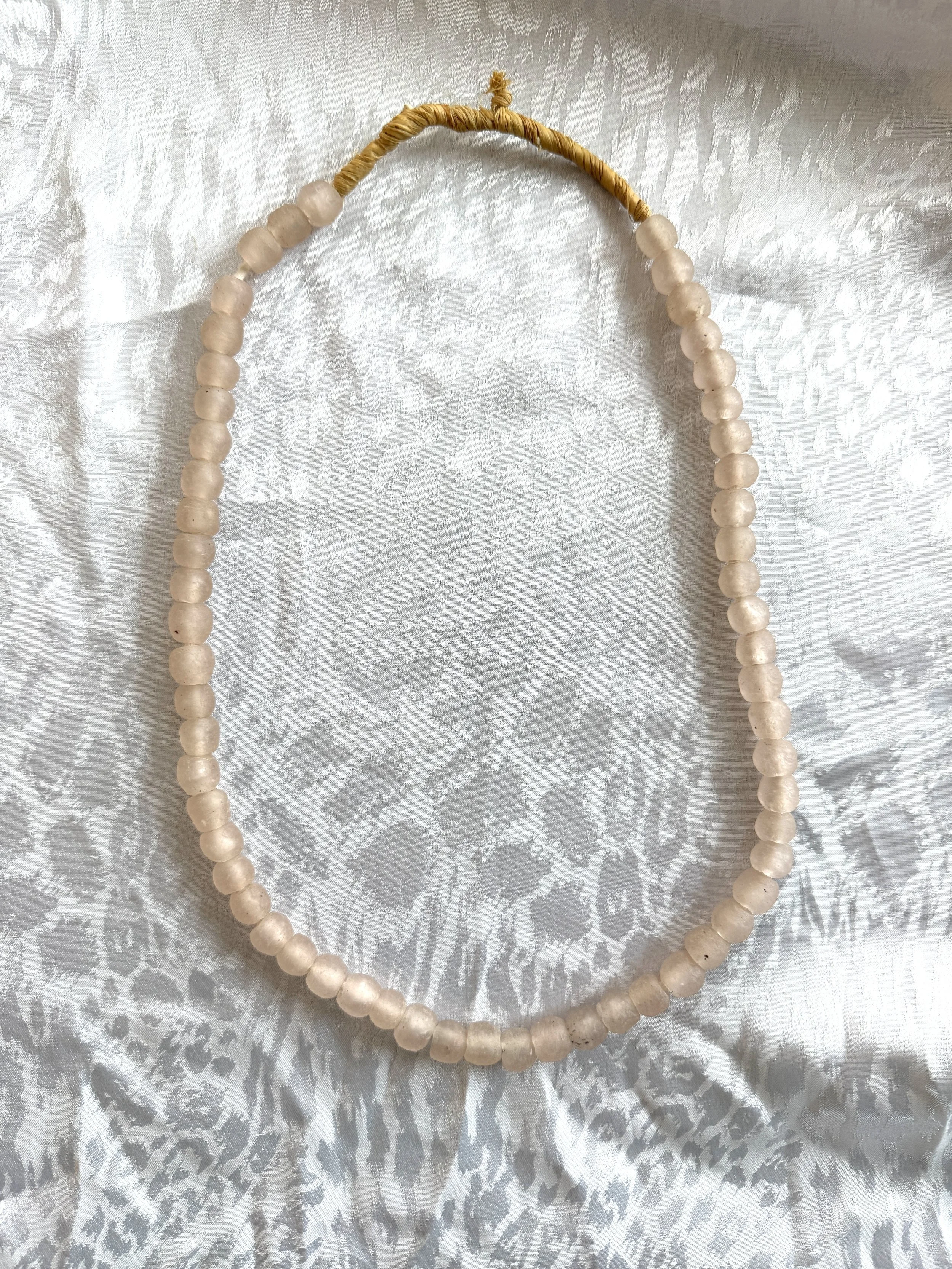 Sea glass necklace (light pink)