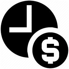 A clock with the time showing 3:00 and a dollar sign symbol, indicating financial or business timing.