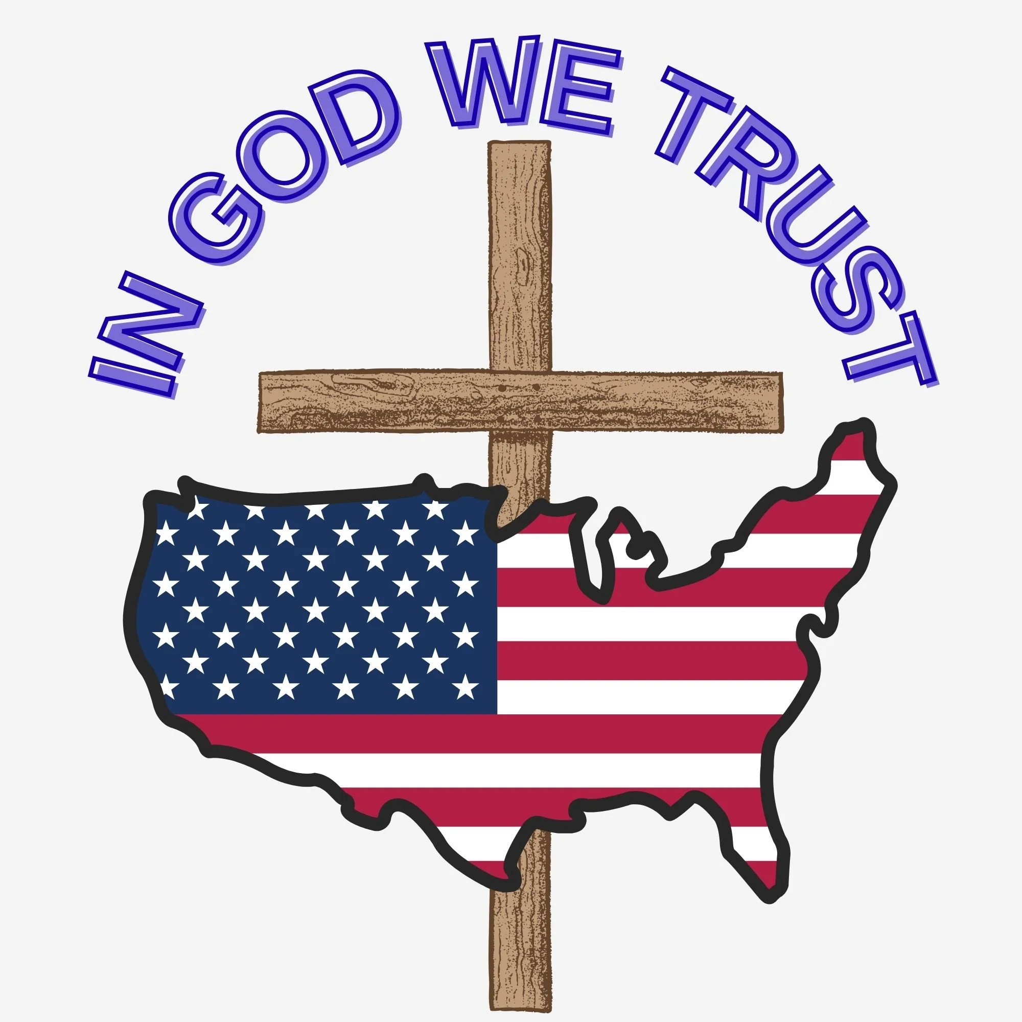In God We Trust Large Badge Pin
