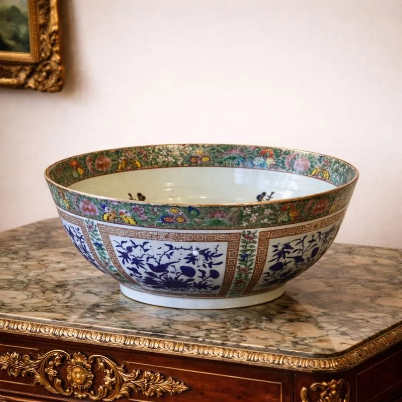 Large Famille Rose Bowl with Islamic Decoration