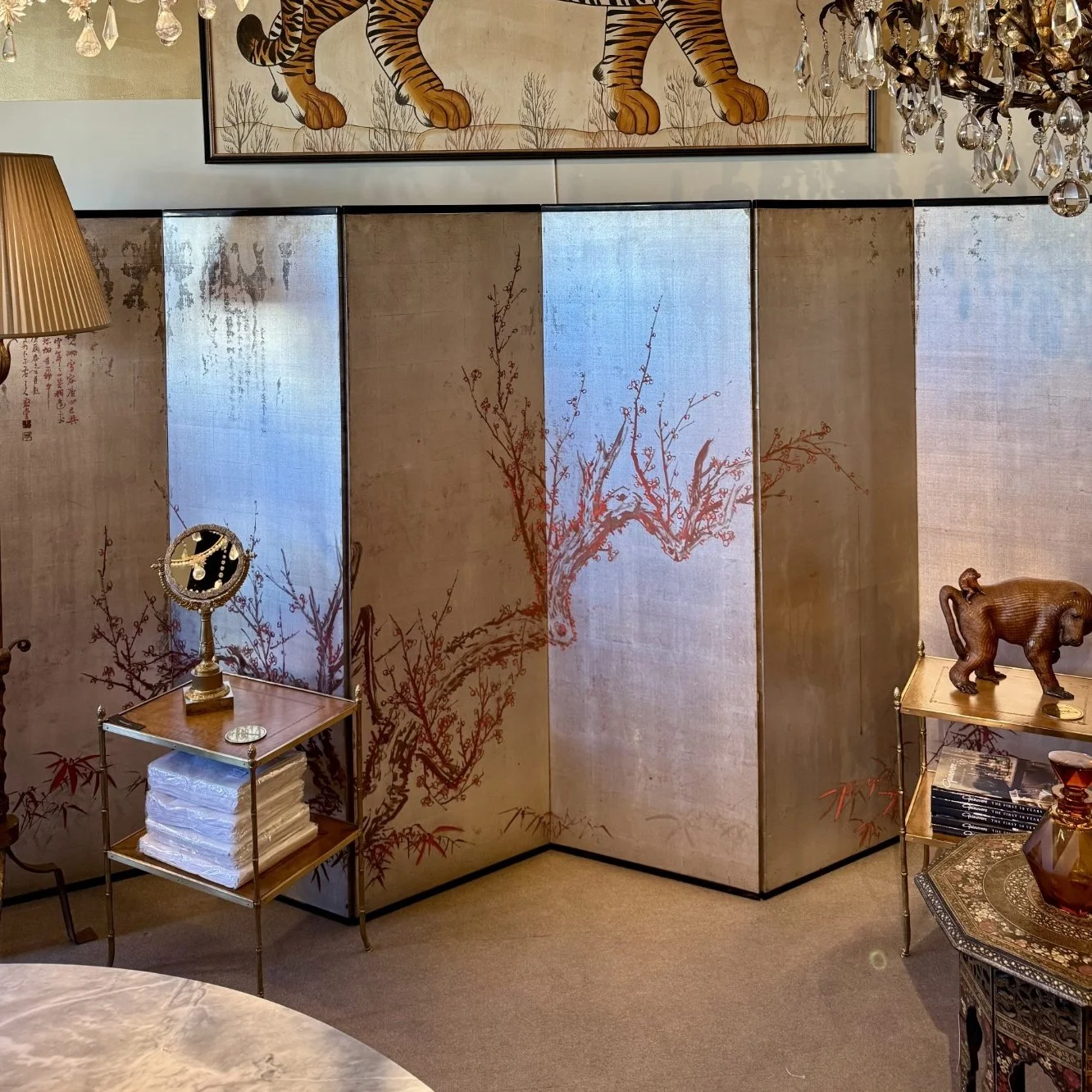 Large Japanese Six Fold Paper Screen