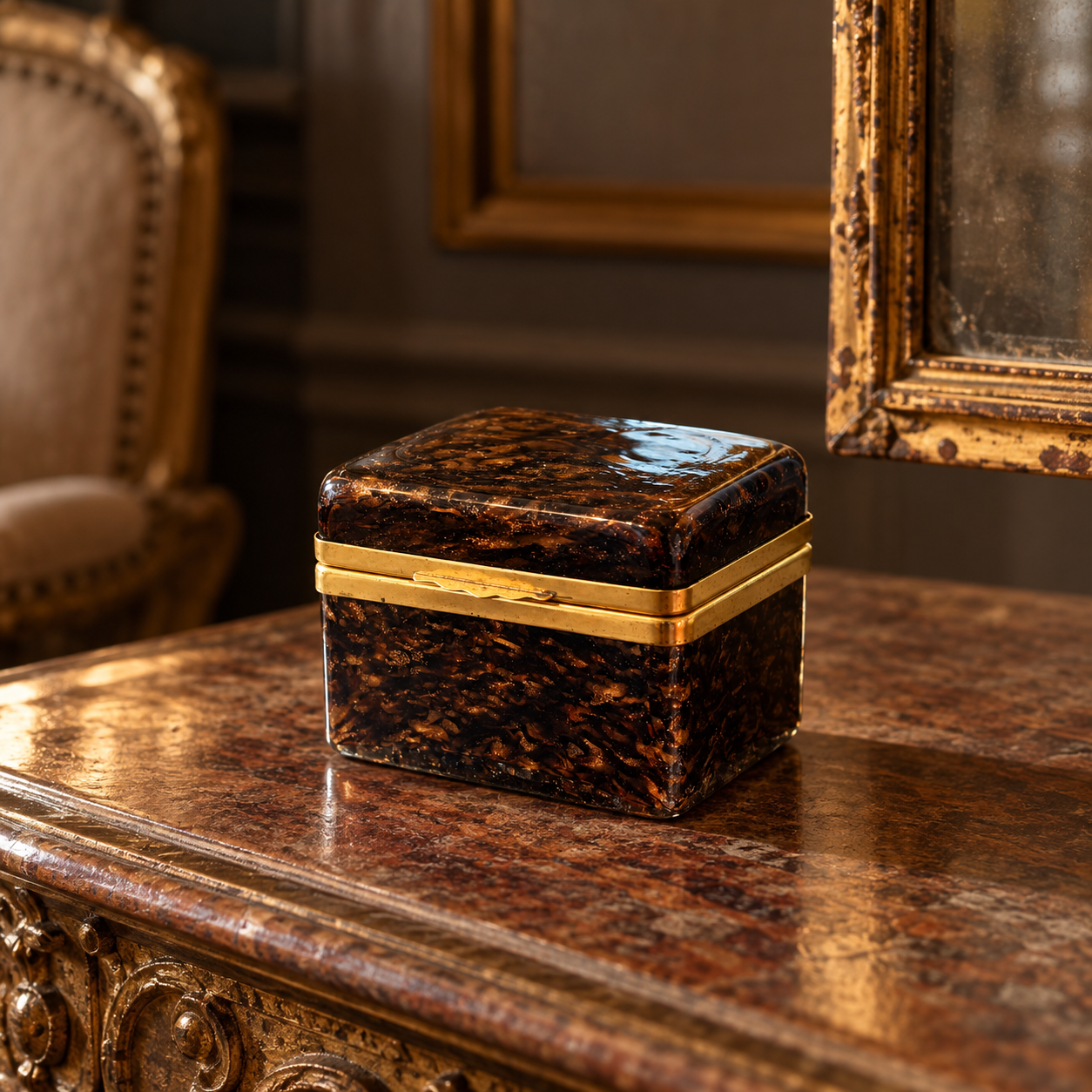 Mid Century Murano Glass Box