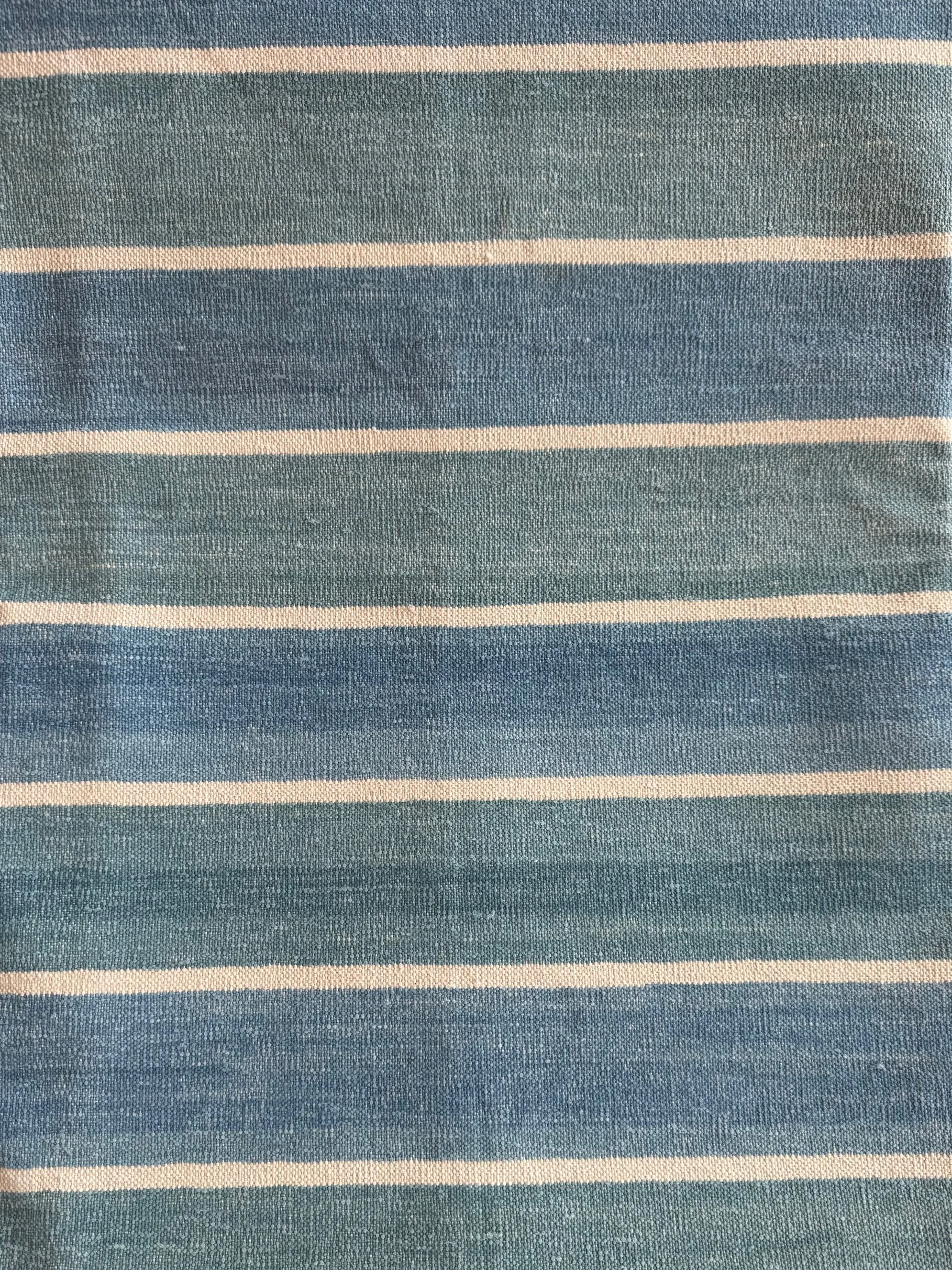 Contemporary Indian even Striped Dhurrie
