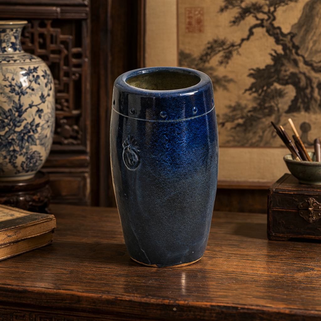 Japanese Blue Glaze Jardiniere