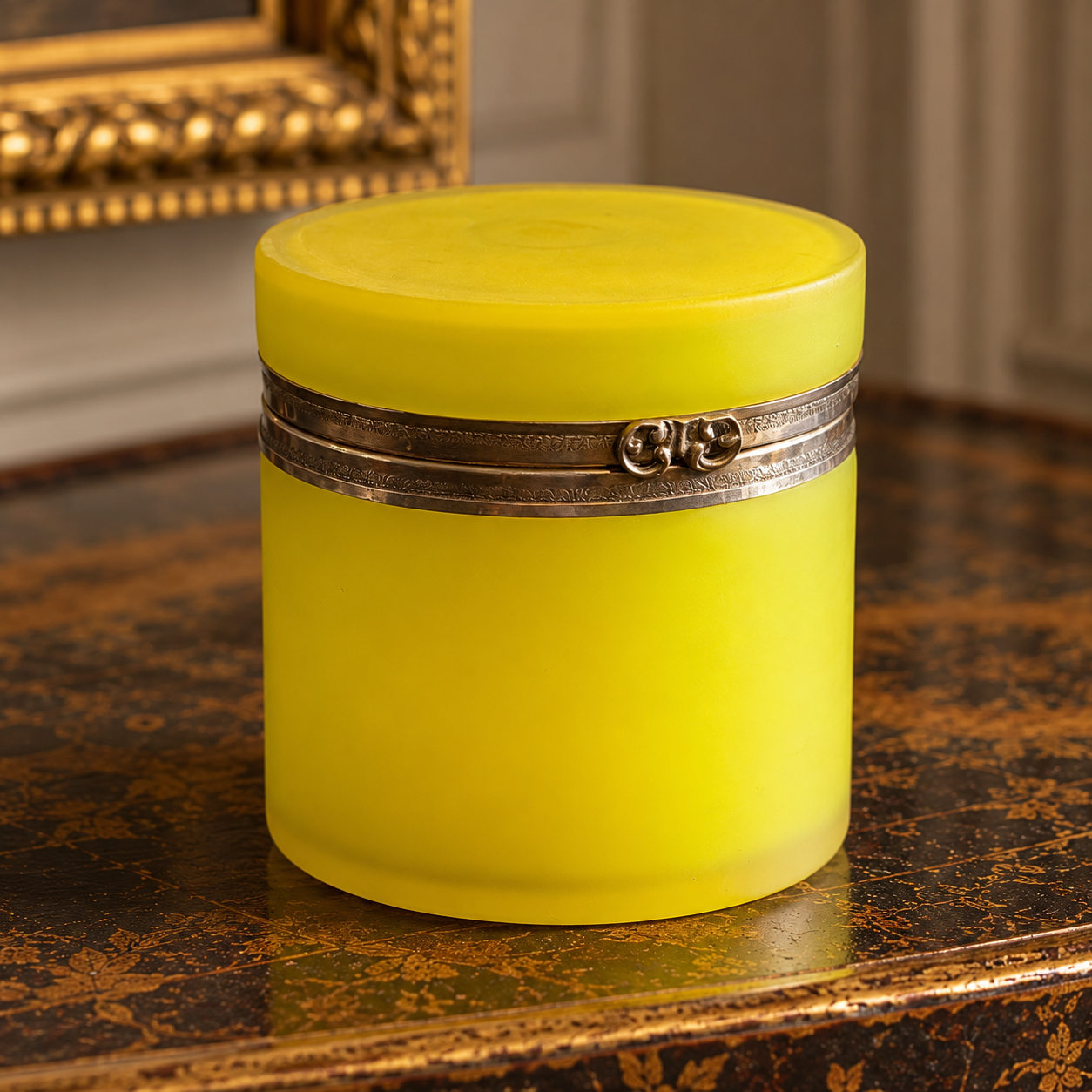 Circular Murano Yellow Glass Box