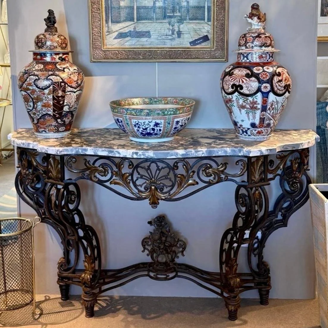 Wrought Iron Console
