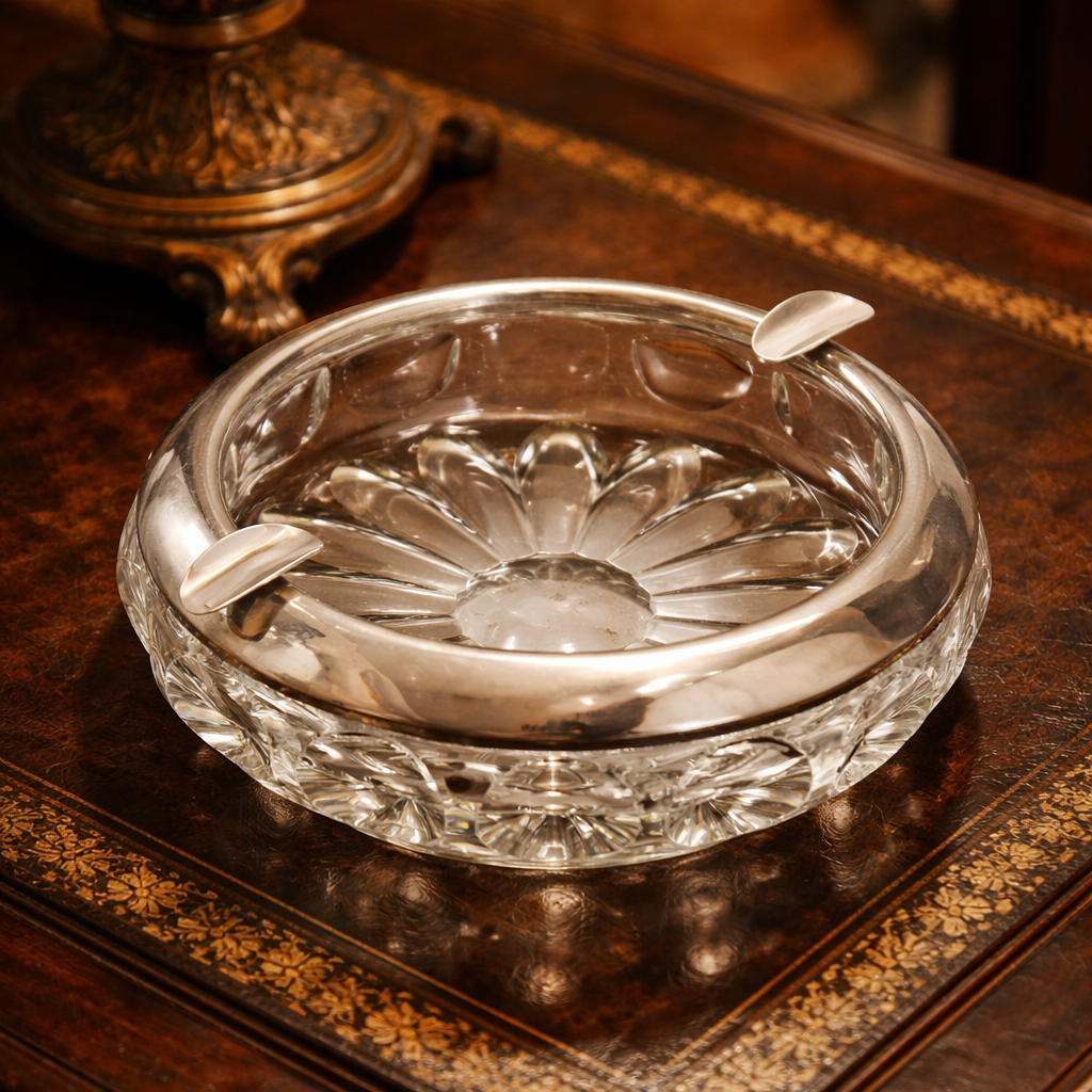 German Cut Crystal Ashtray