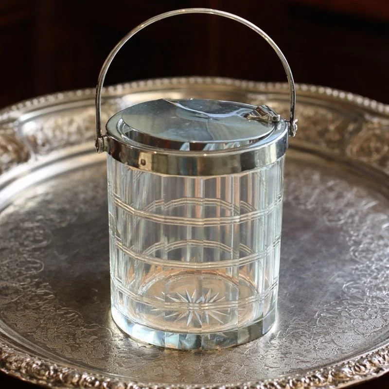 Cut Glass & Silver Mounted Jam Jar