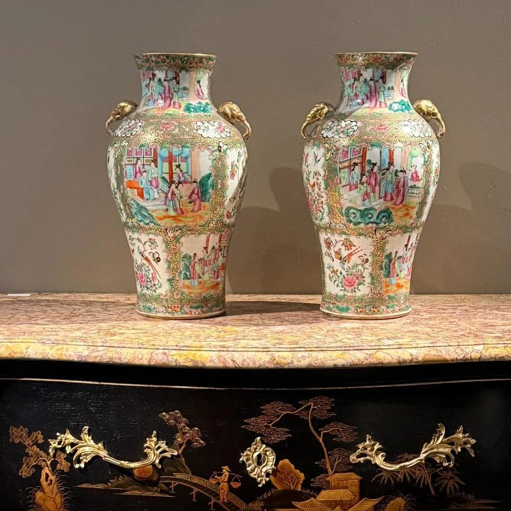 Pair of Chinese Famille Vases