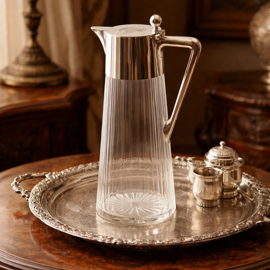 German Silver Mounted Jug