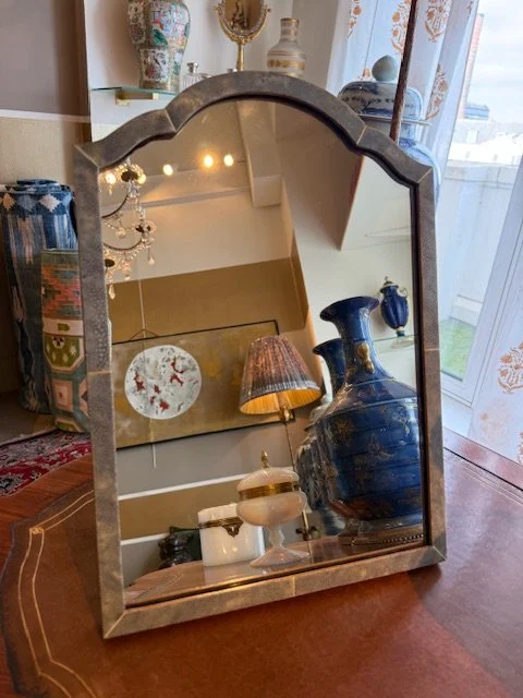 Edwardian Shagreen Dressing Table Mirror