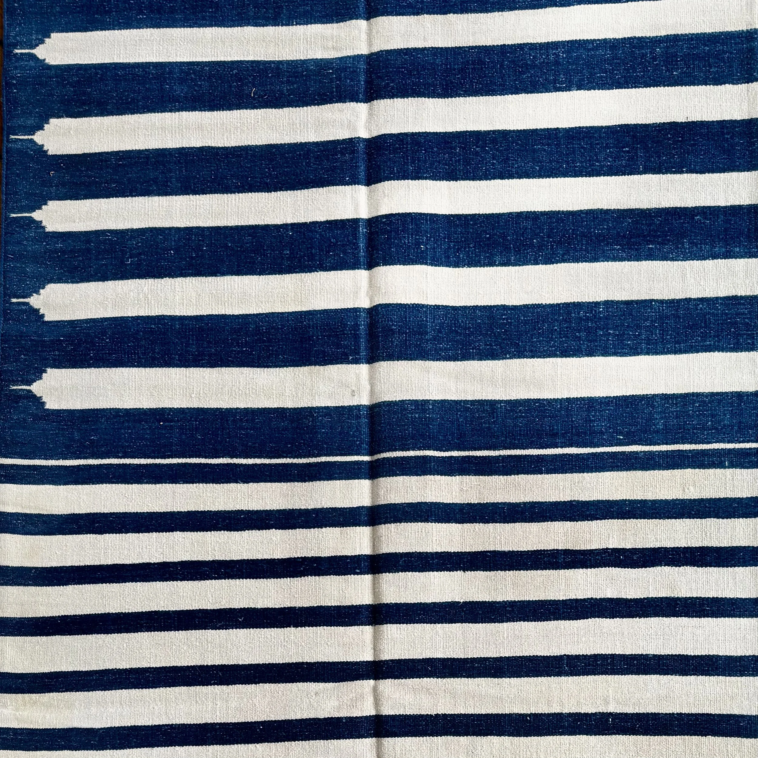 Antique Varying Stripe Indian Dhurrie