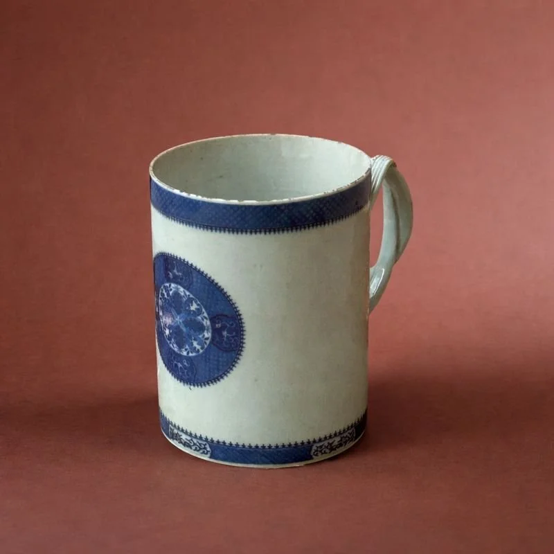Chinese 18th Century Blue & White Overscale Mug