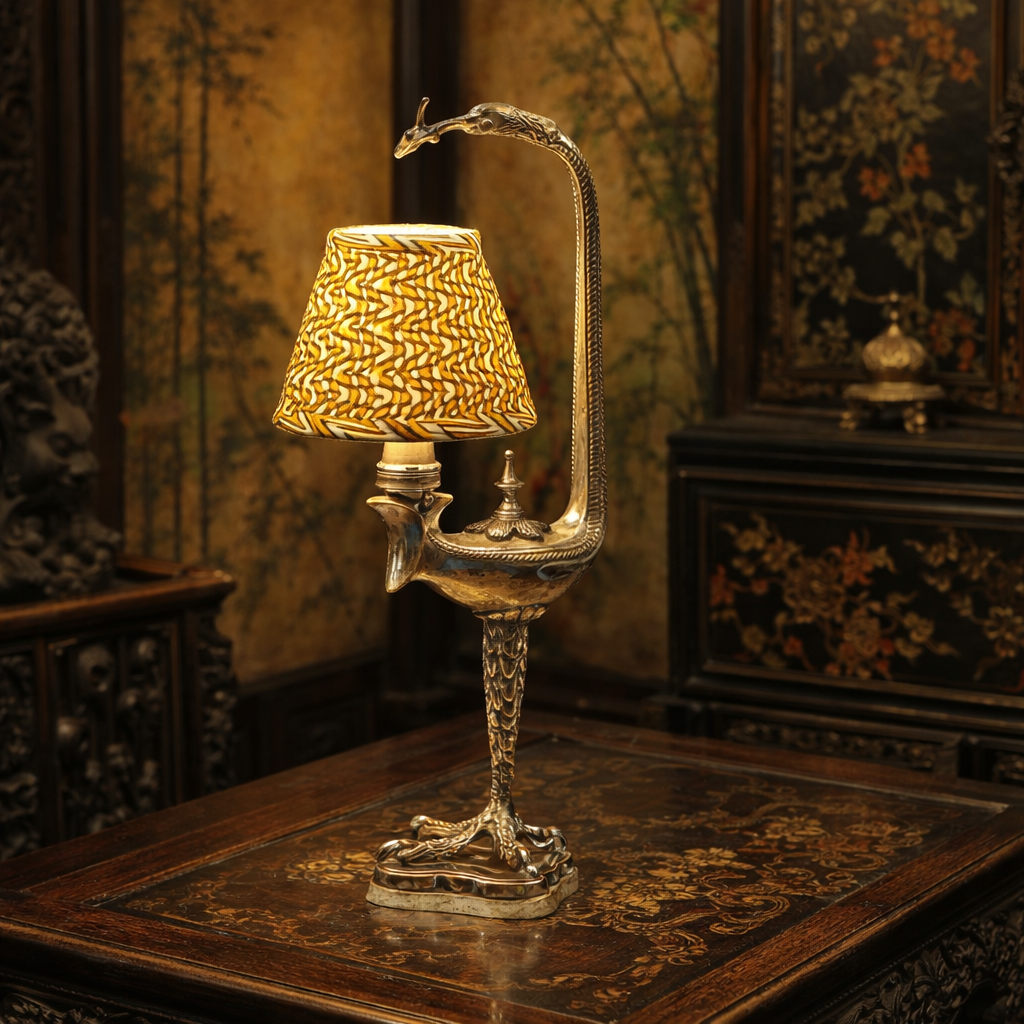 Silver Plate Oil Lamp