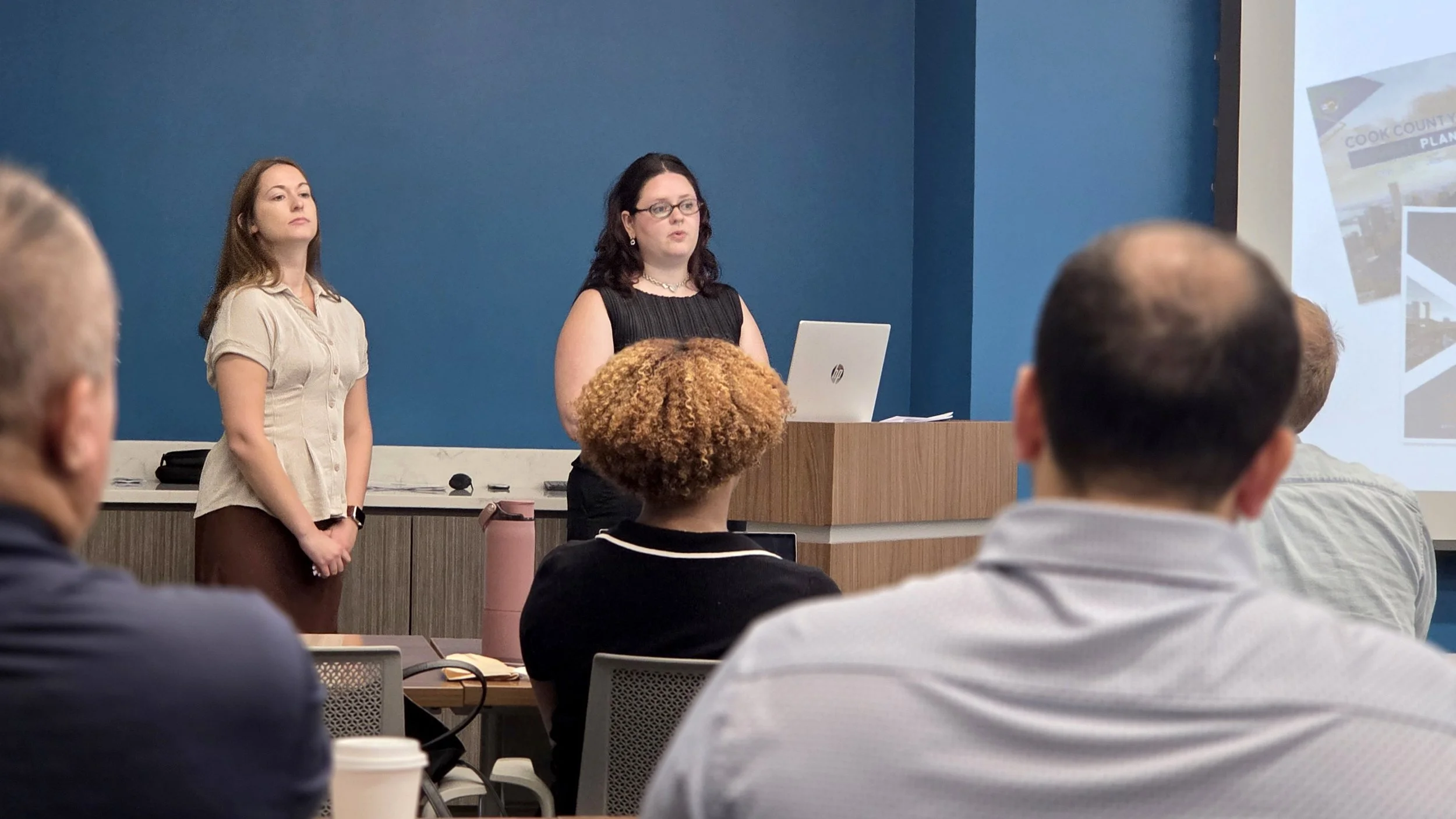  Kaci Crowley (HNTB) and Katherine Ginensky (Cook County DoTH) summarized the goals of a recent DoTH study. 