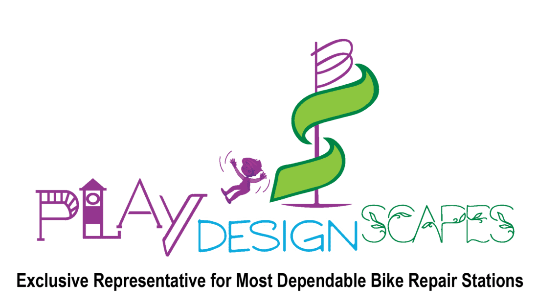 Pay Design Scapes logo featuring a lit fireplace, a small child, and a green and purple spiral design element