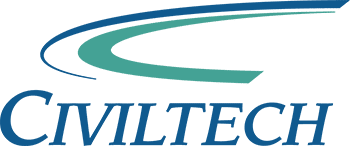 Civiltech logo with stylized swoosh above the company name