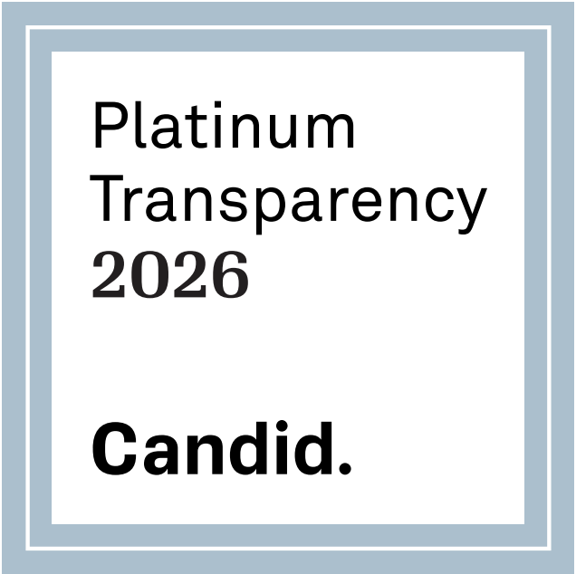 A certificate or award with the text 'Platinum Transparency 2026 Candid.'