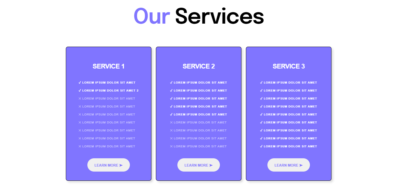 Our Services Section