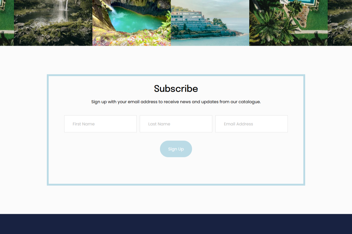 Subscribe To Newsletter Section