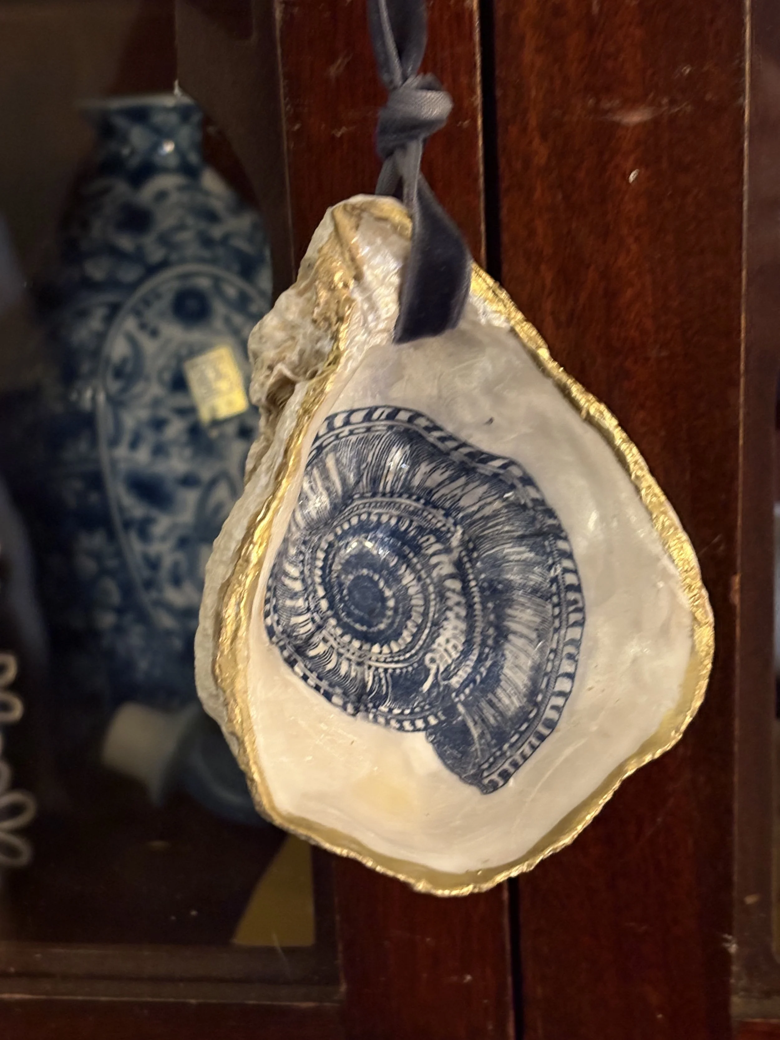 Blue Conch Shell Charm