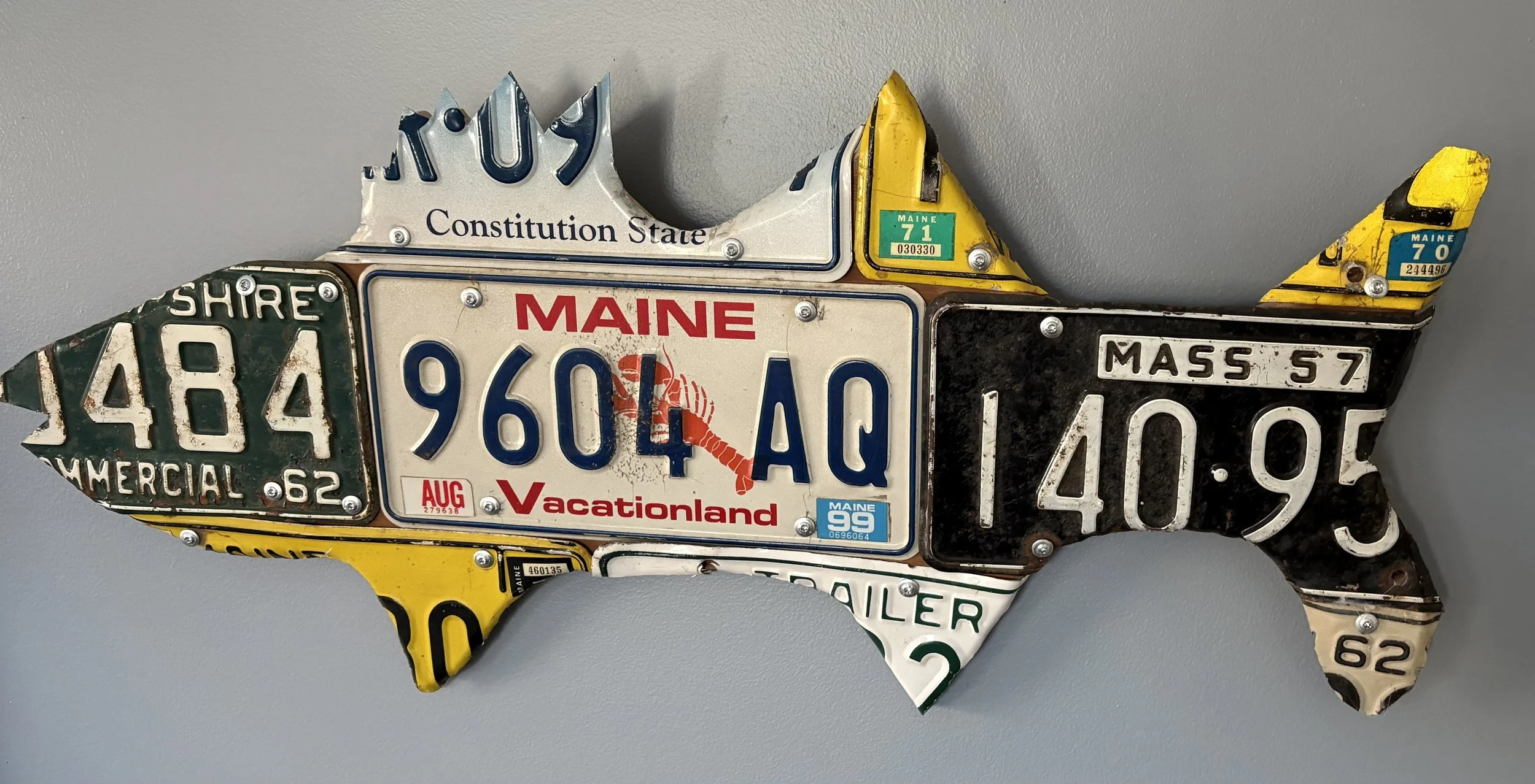 36-Inch New England Barnboard Fish Sculpture