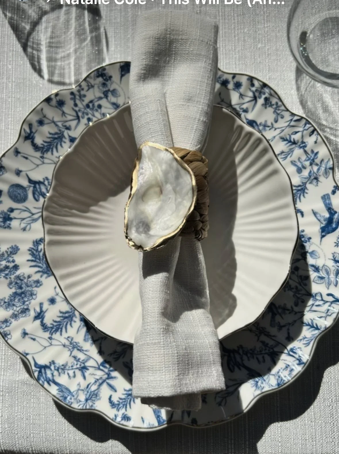 Seaside Elegance Shell Napkin Rings - Set of 6