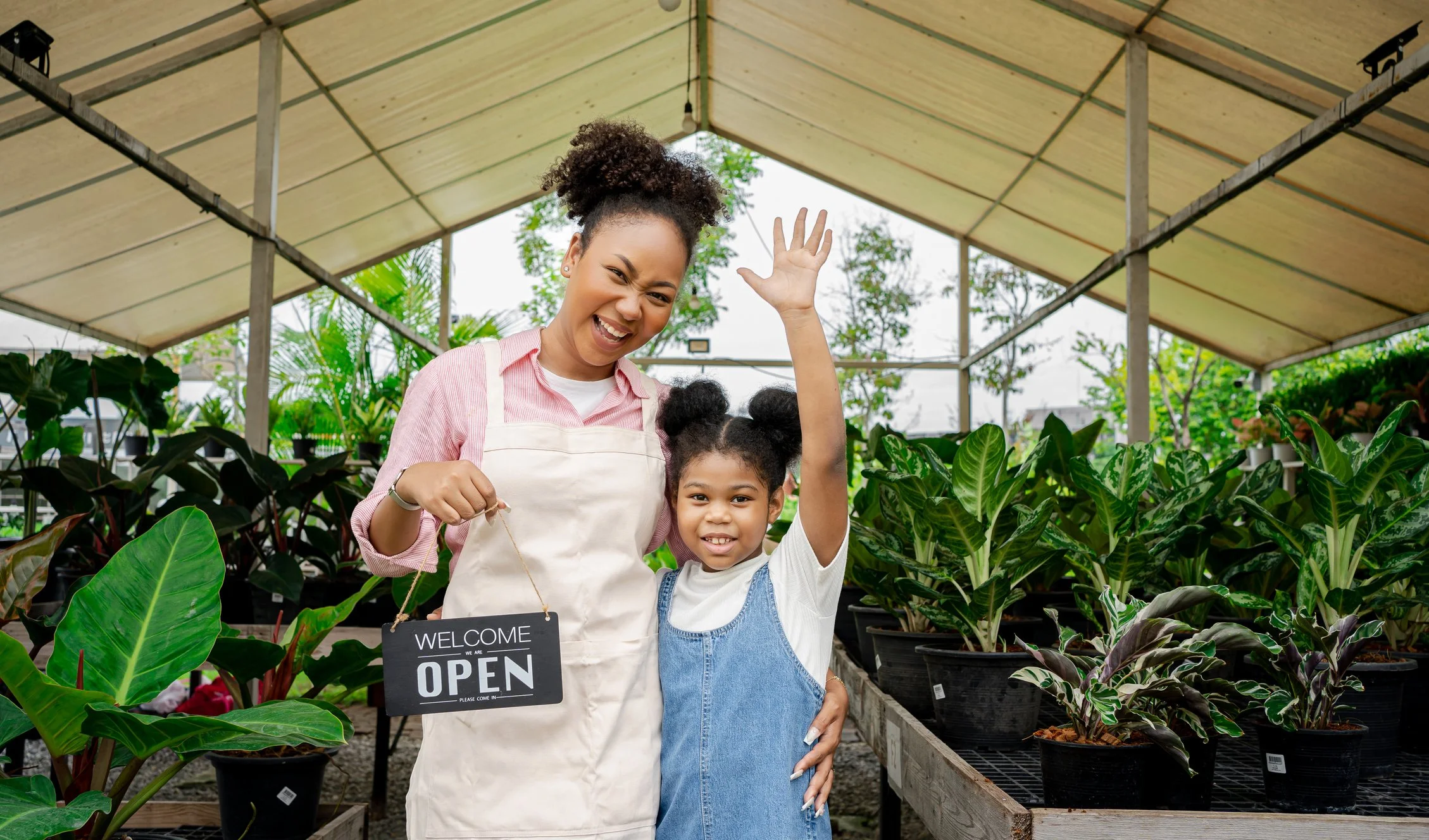 A woman and a young girl exploring the art and science of entrepreneurship.
