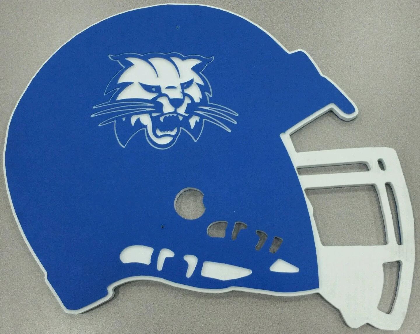 Cambridge Bobcats Helmet Sign