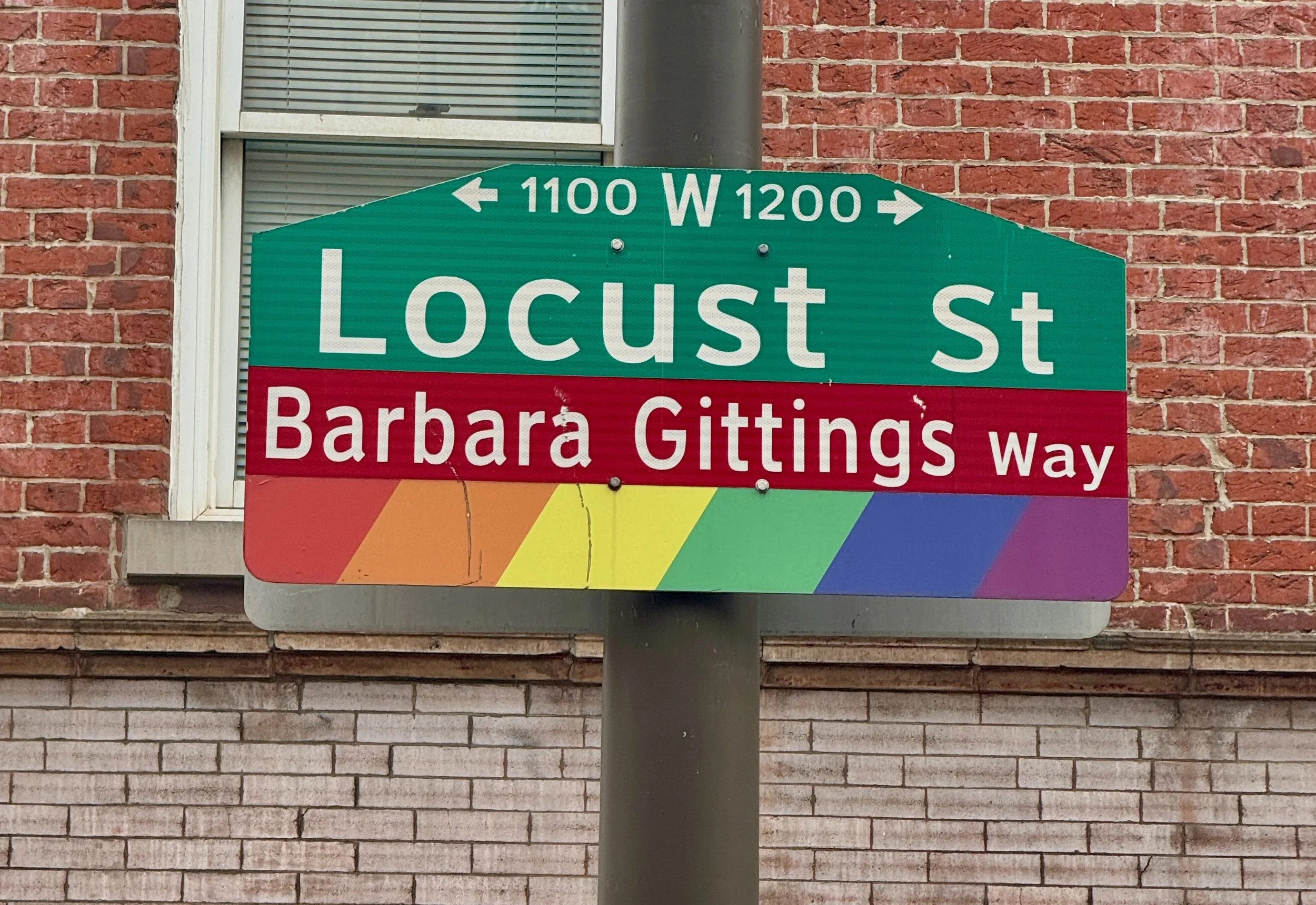Barbara Gittings Way street sign
