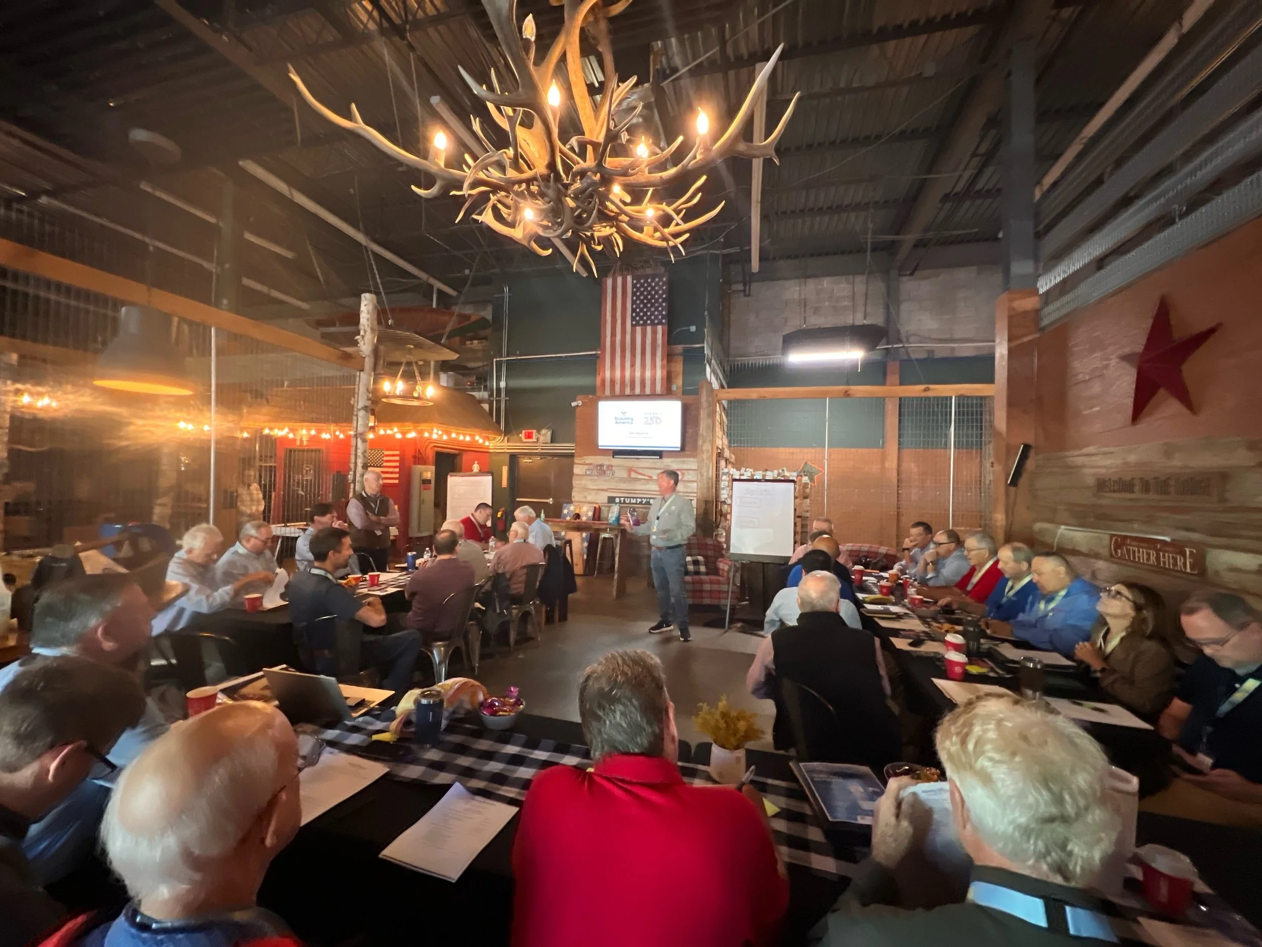 We were truly honored when the Patriot Path Council asked if they could host their board retreat at Stumpy&rsquo;s. ❤️

I&rsquo;ll admit, I did tell them that we&rsquo;re an axe-throwing venue&mdash;not a traditional hotel or conference center. But t