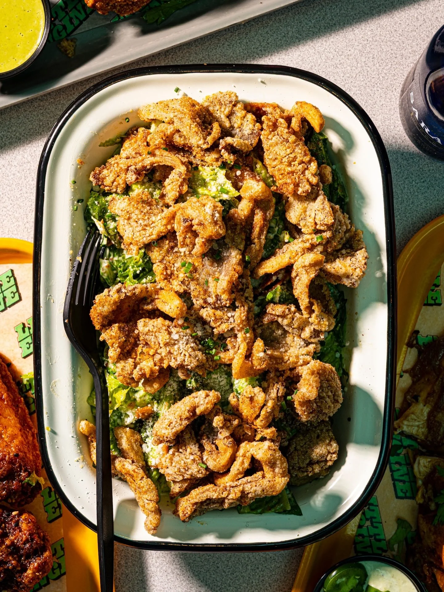 🍄&zwj;🟫CRISPY SHROOMS🍄&zwj;🟫 so our #vegetarian &amp; #vegan pals can crank their salads and wraps all the way up! (so bomb you may forget about the chicken 💯) @scottsuchman @e_zar @washingtonpost #littleengine #glutenfreedc
