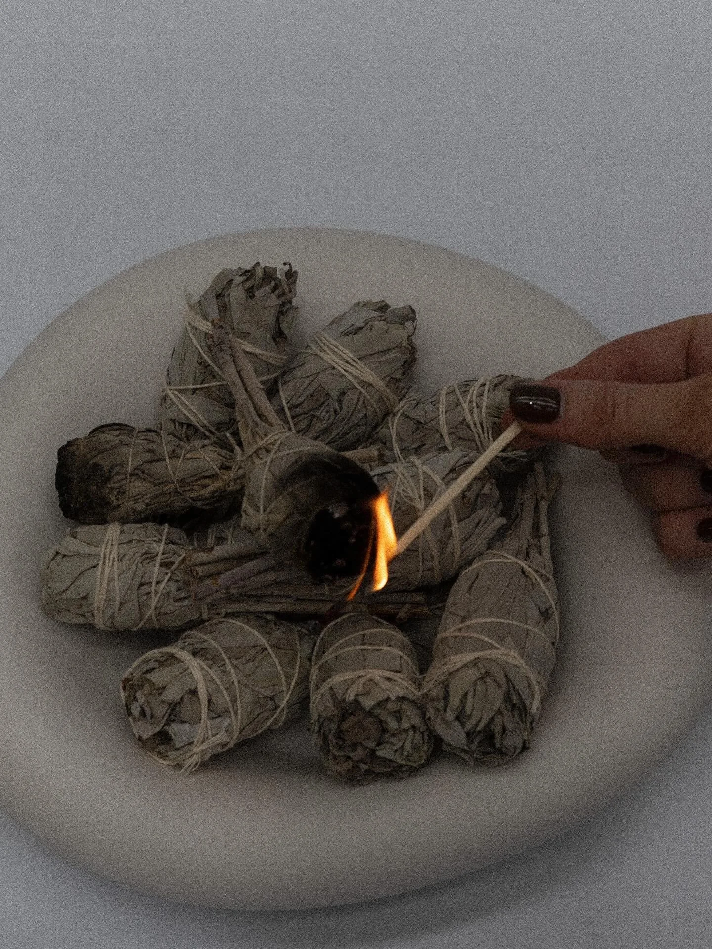 Lighting the sage, quieting the noise, and coming back to center ✨🌙 #magickwick