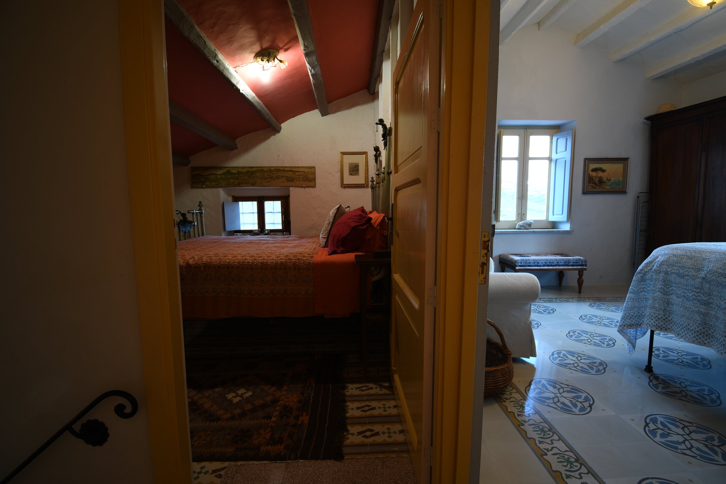 To the left is the red room
