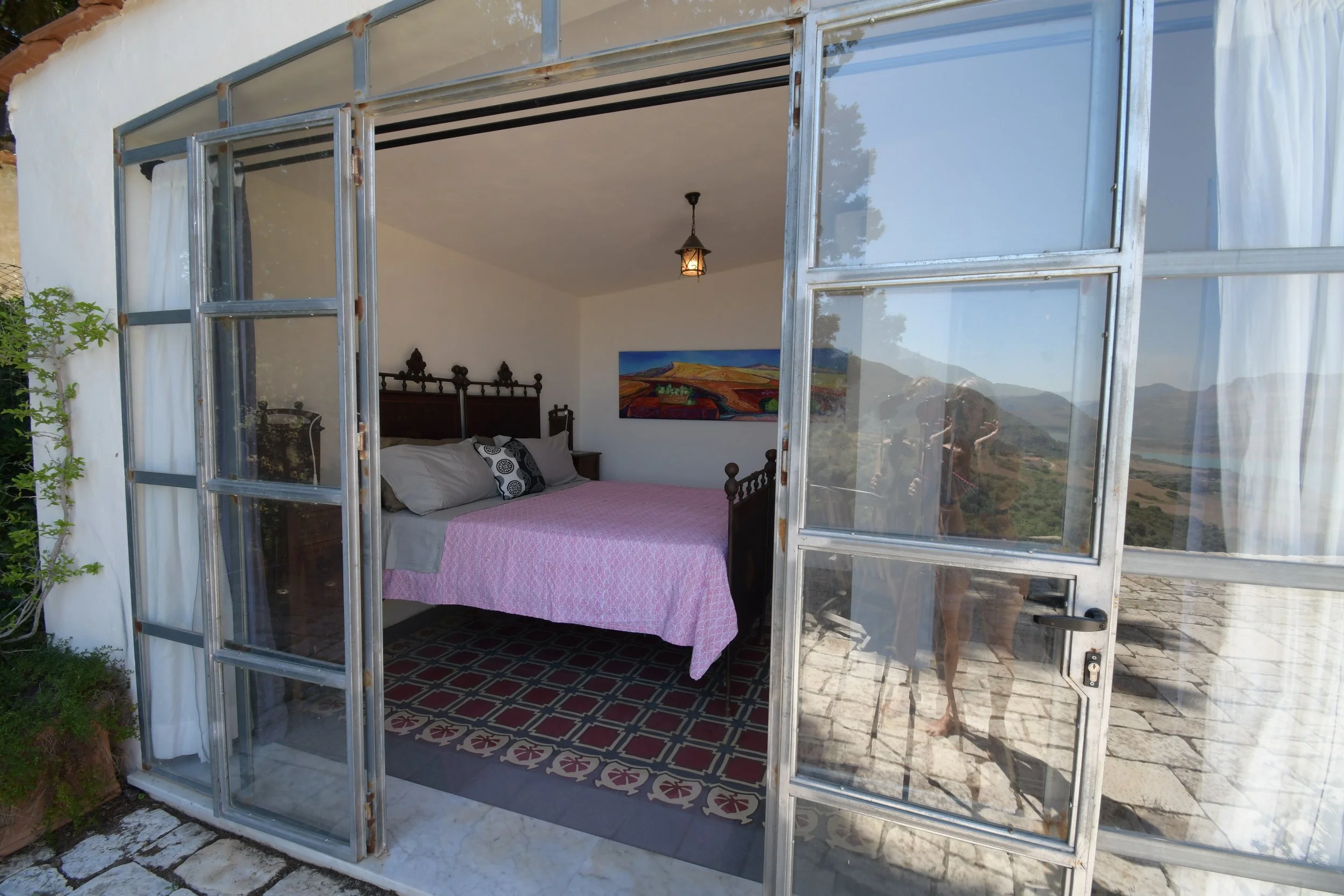 Wide doors open out 