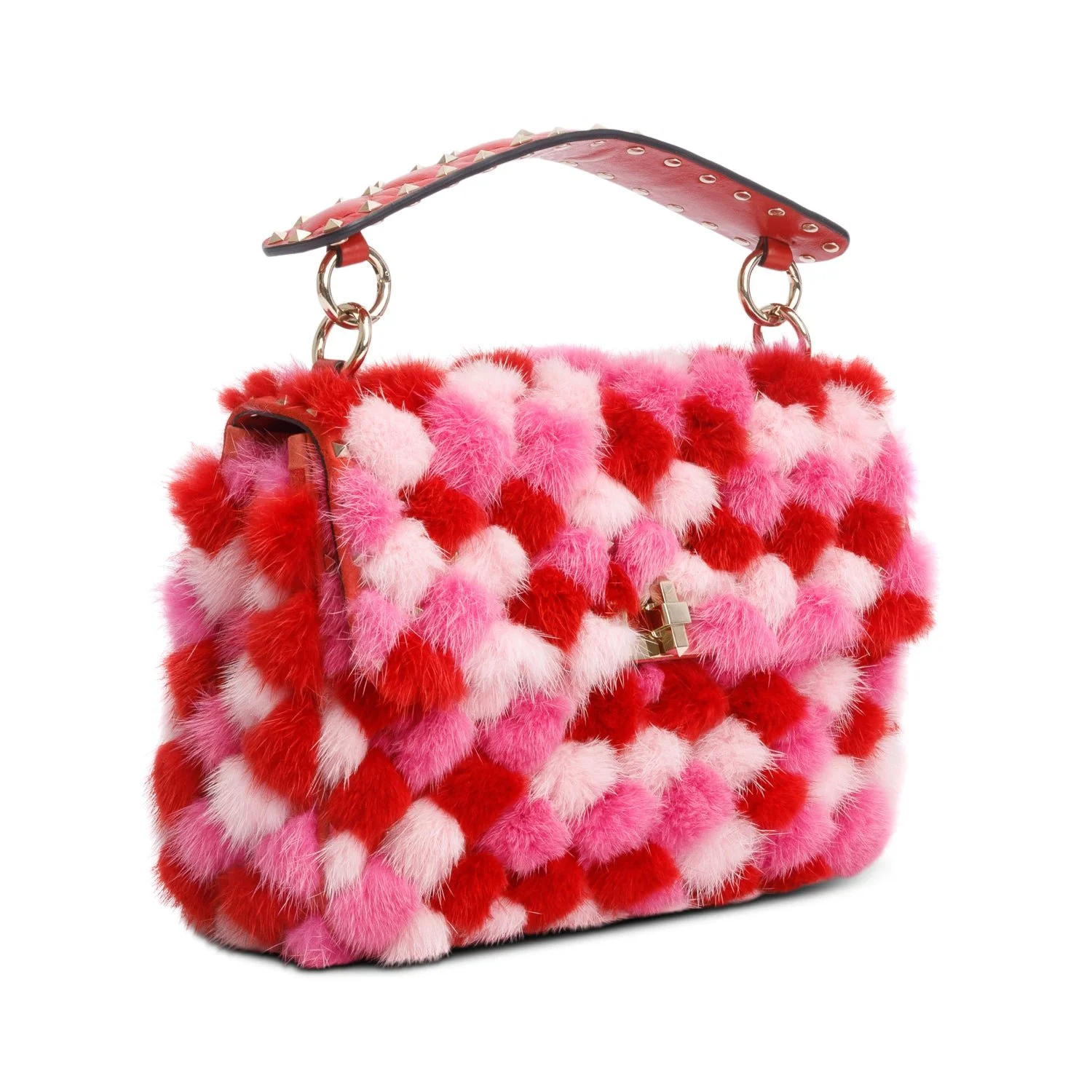 Valentino-RedPink-Leather-Mink-Spike-Rockstud-Spike-Flap-Shoulder-Bag-w-Strap-3.jpg