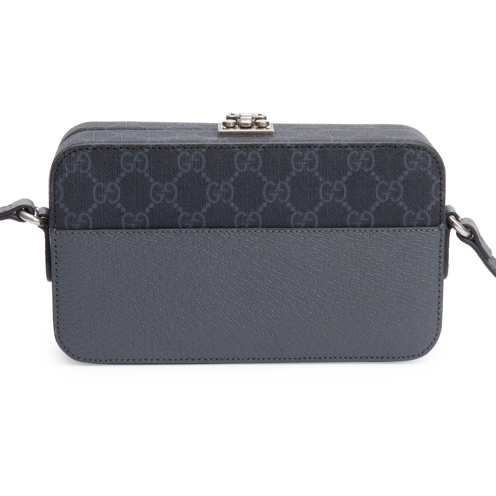 Gucci-Black-GG-Supreme-Grey-Dollar-Textured-Leather-Mini-New-Basket-Crossbody-Bag-w-Box-6.jpg
