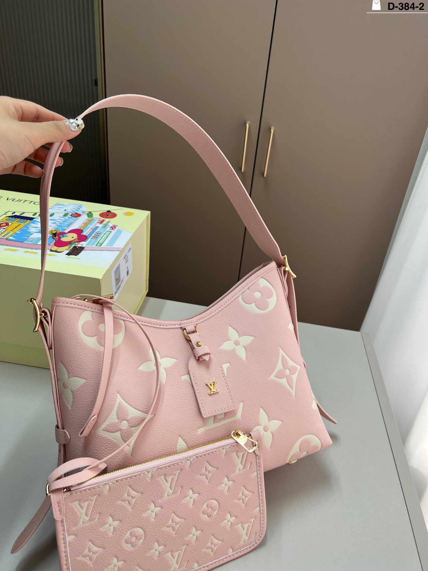 Louis Vuitton inspired CarryAll PM- Monogram Empreinte Leather