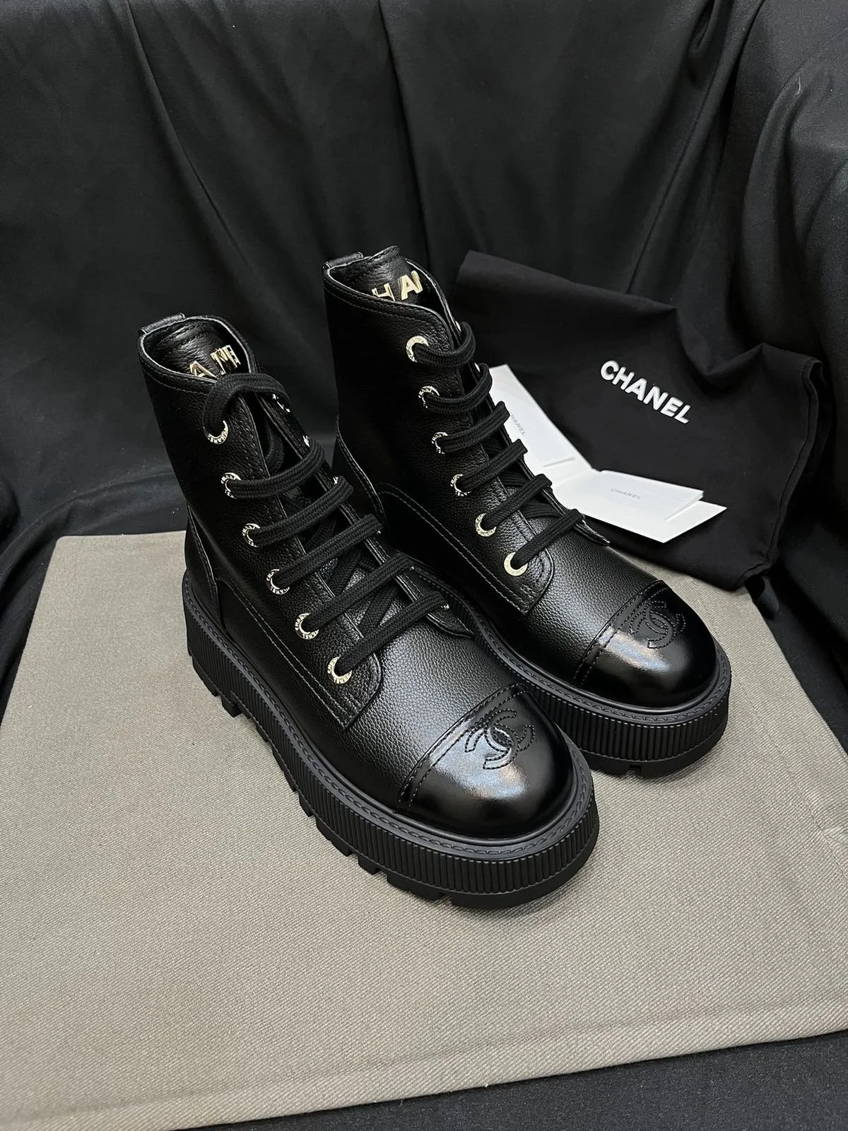Luxury-Inspired Leather Combat Boots