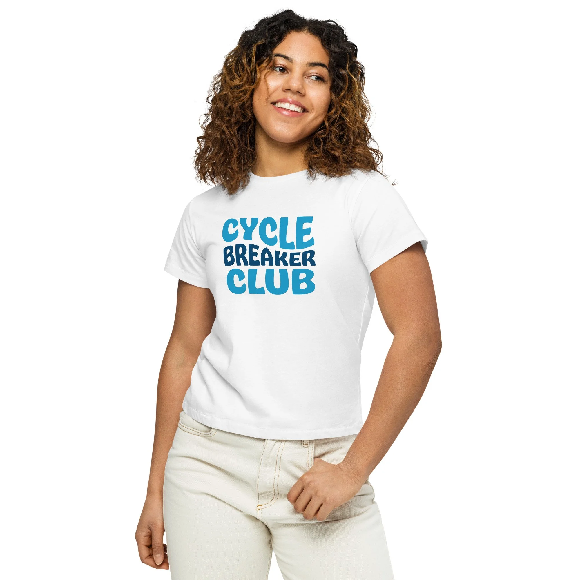 'Cycle Breaker Club' Women’s High-Waisted T-Shirt