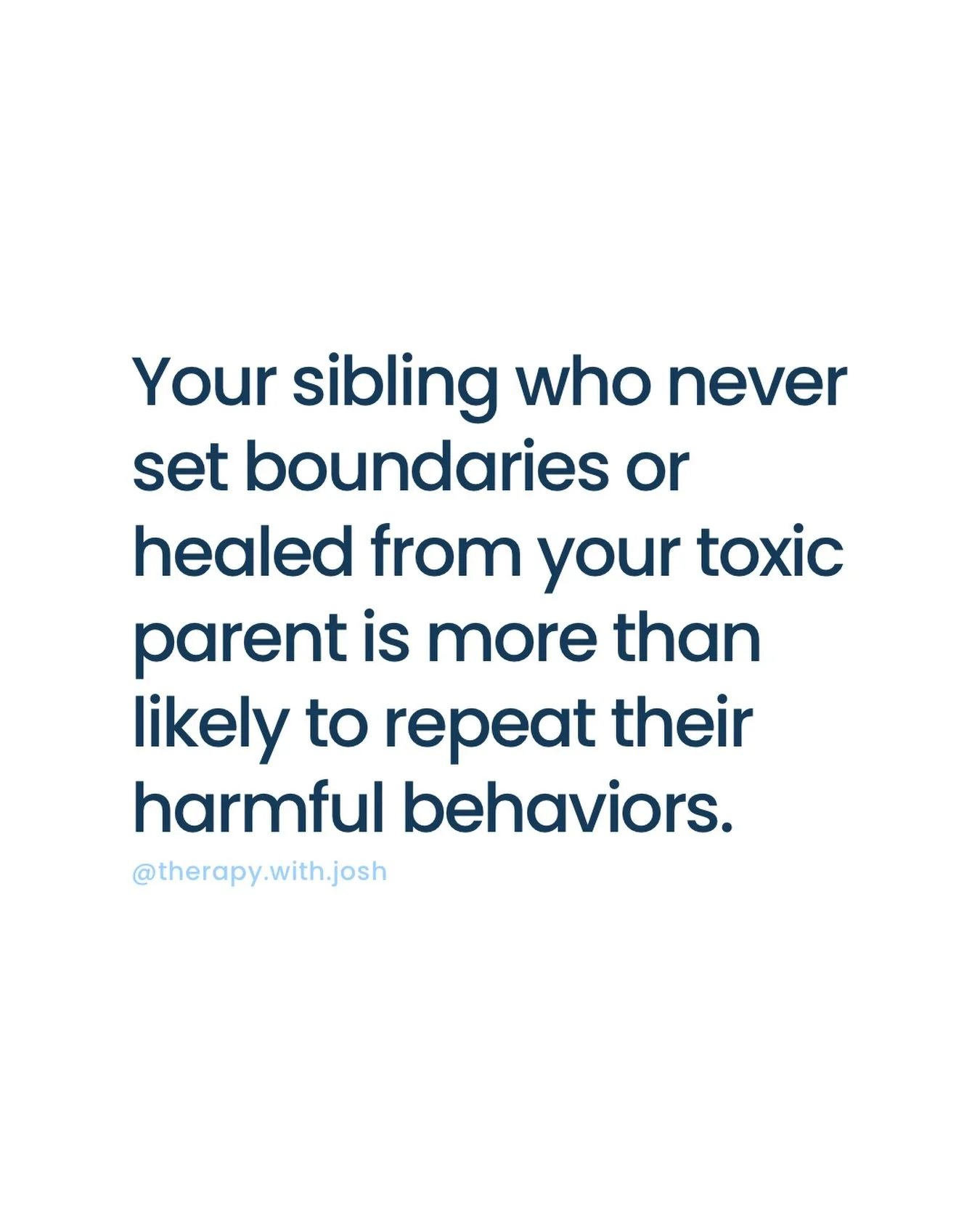 Toxic generational patterns that aren&rsquo;t broken get repeated. It&rsquo;s the harsh truth. 

Families possess and pass down specific kinds of behaviors that become the norm and fabric of the family structure. Think about holiday traditions, excep