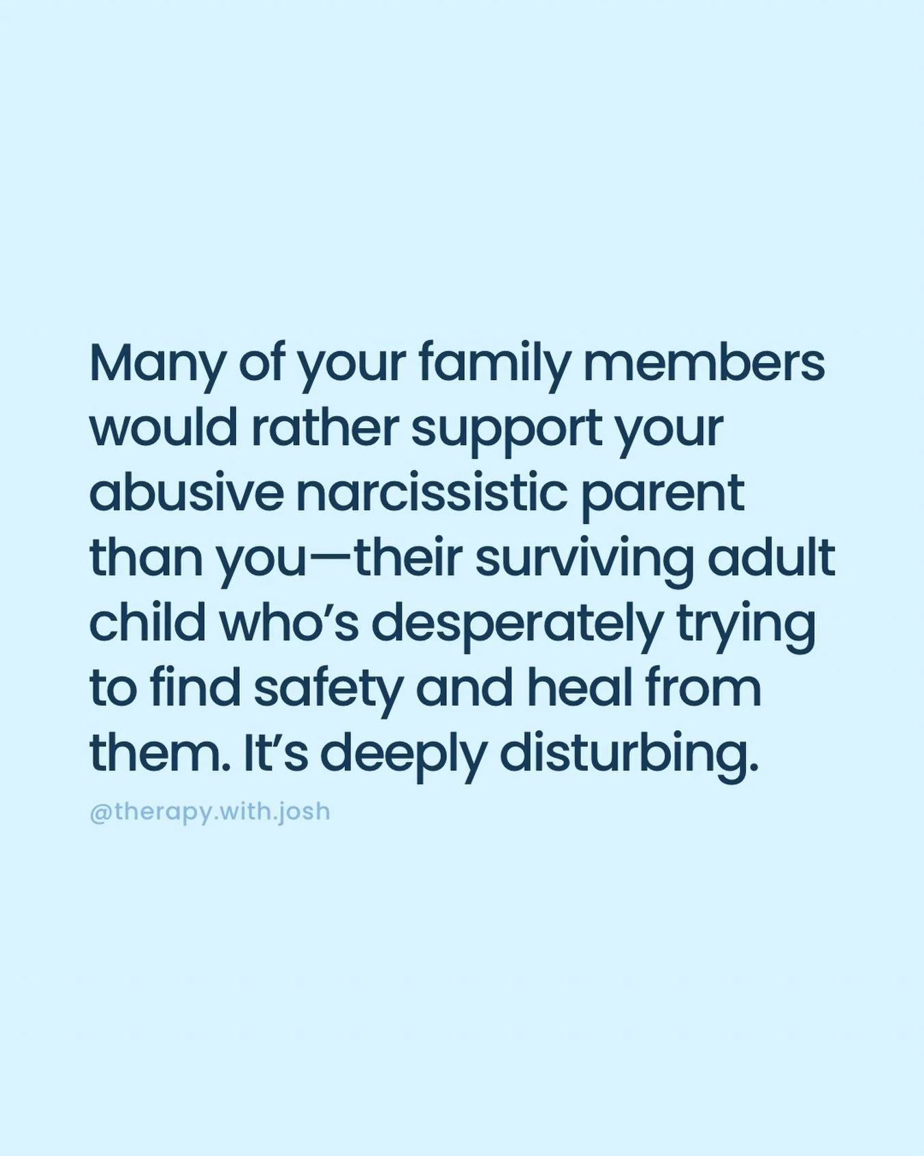 What happens in many families with a narcissistic parent is deeply alarming and disturbing.

Narcissistic parents are ill&mdash;literally. They have a personality disorder that makes them extremely selfish, controlling, manipulative, and apathetic pe