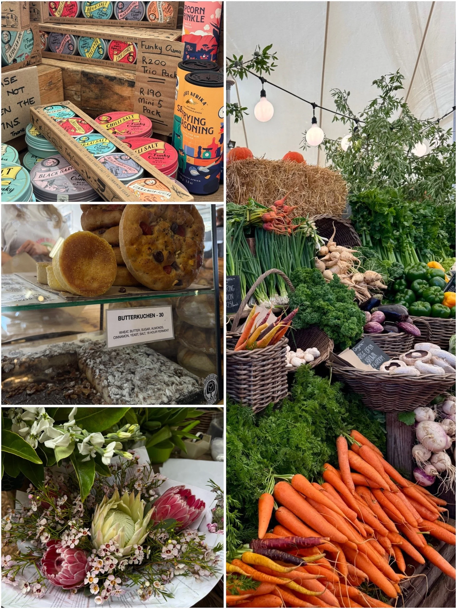 Local products and baked goods at Oranjezicht City Farm Market