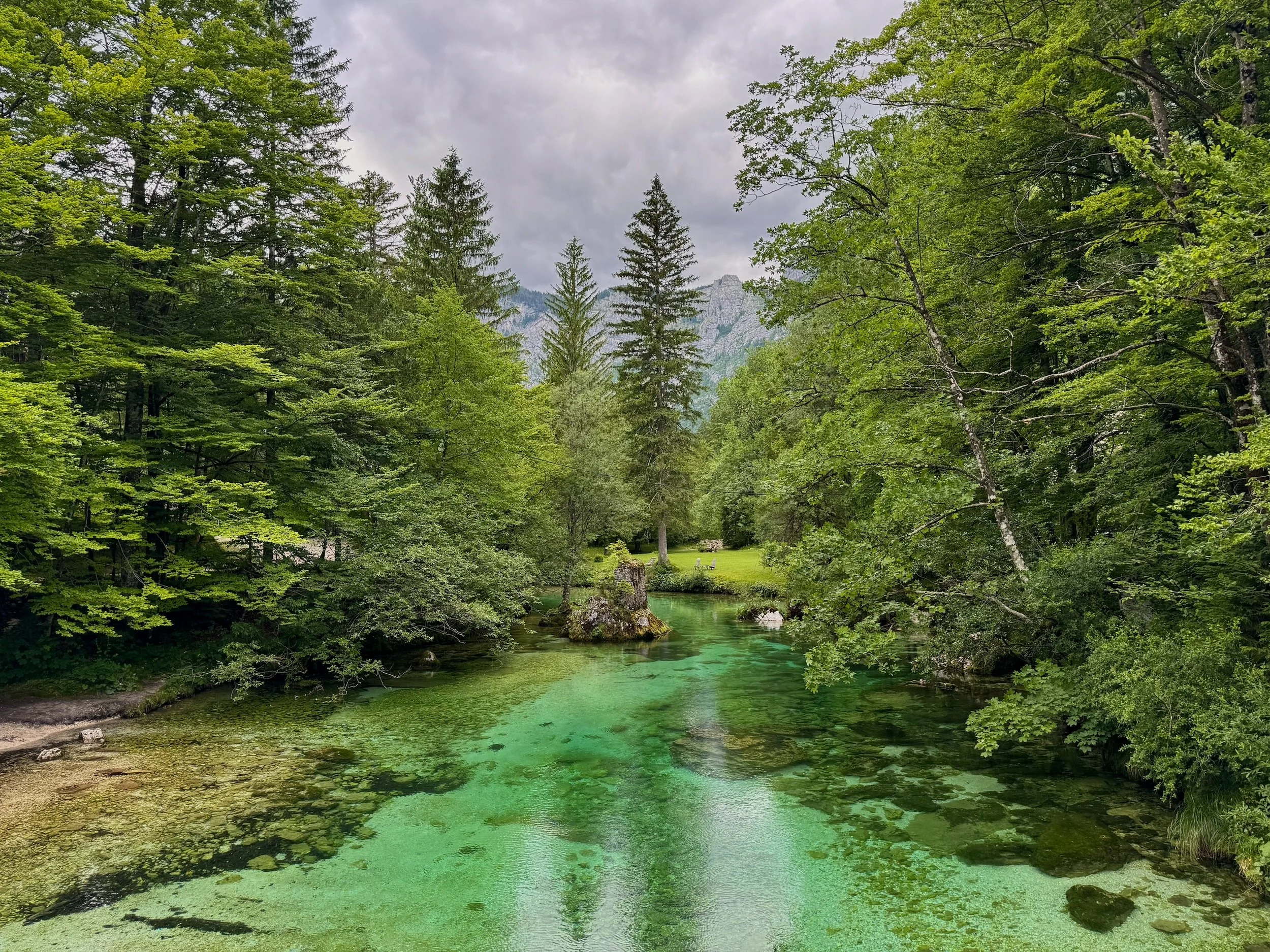  Savica River flowing into Lake Bohinj 