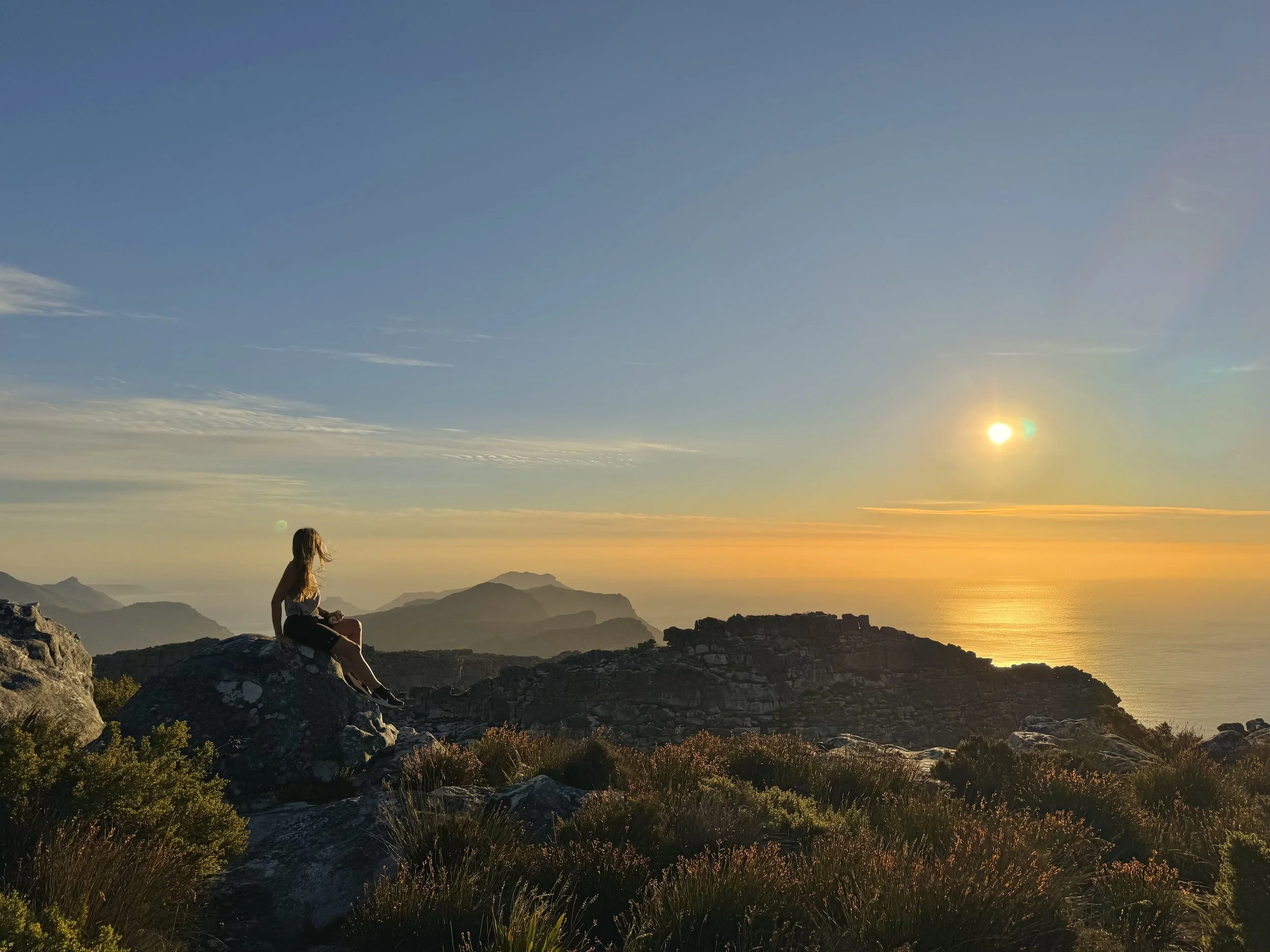 Sunset from the top of Table Mountain in Cape Town