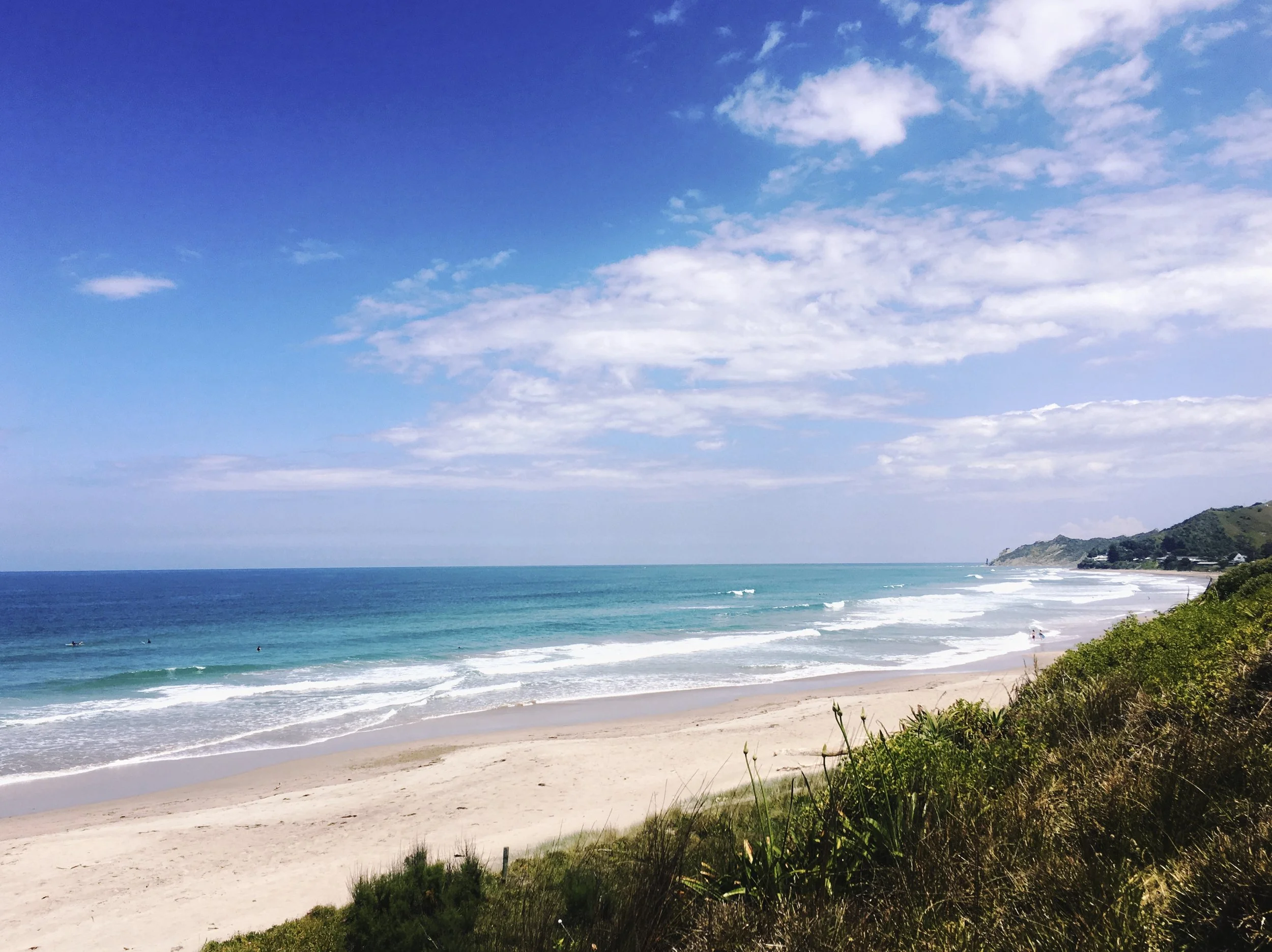 View of Wainui Beach near Gisborne in New Zealand